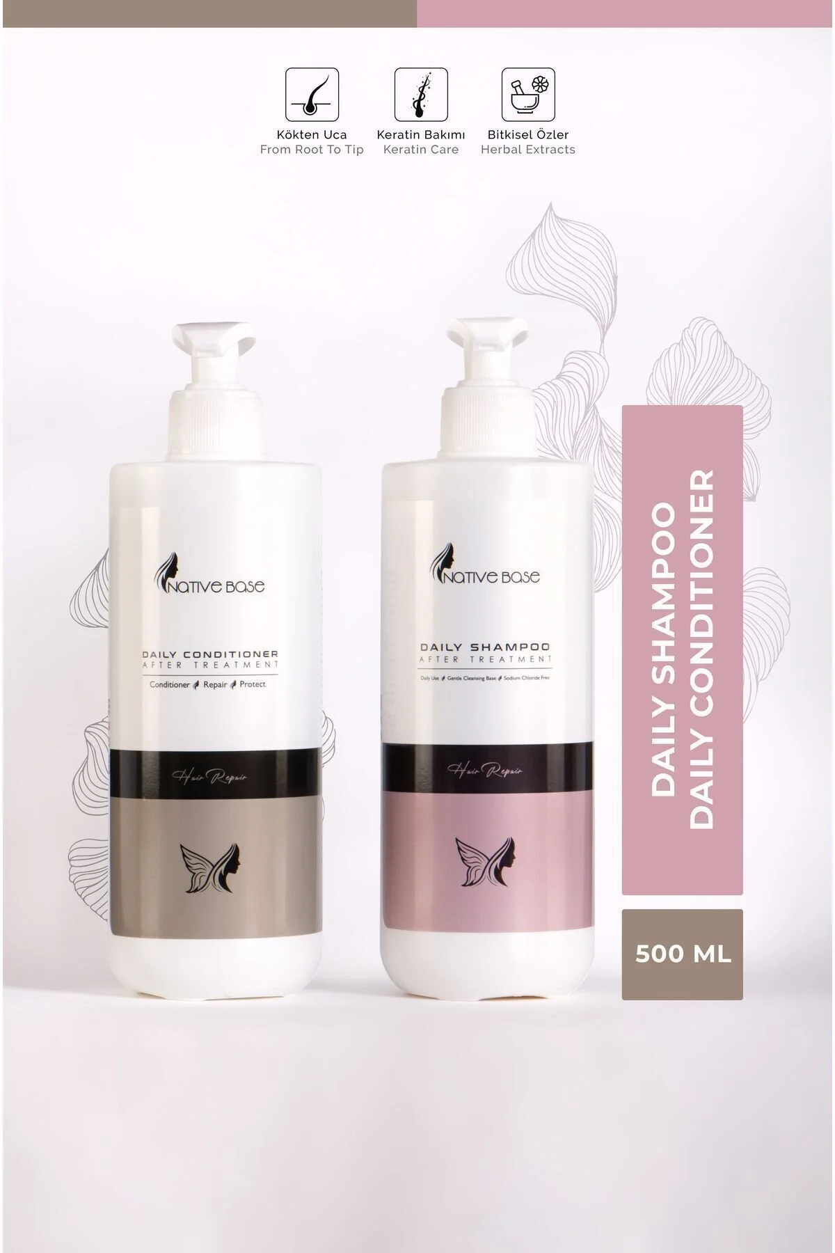 Native Base مجموعه مراقبتی پس از کراتین نگهداری از موها