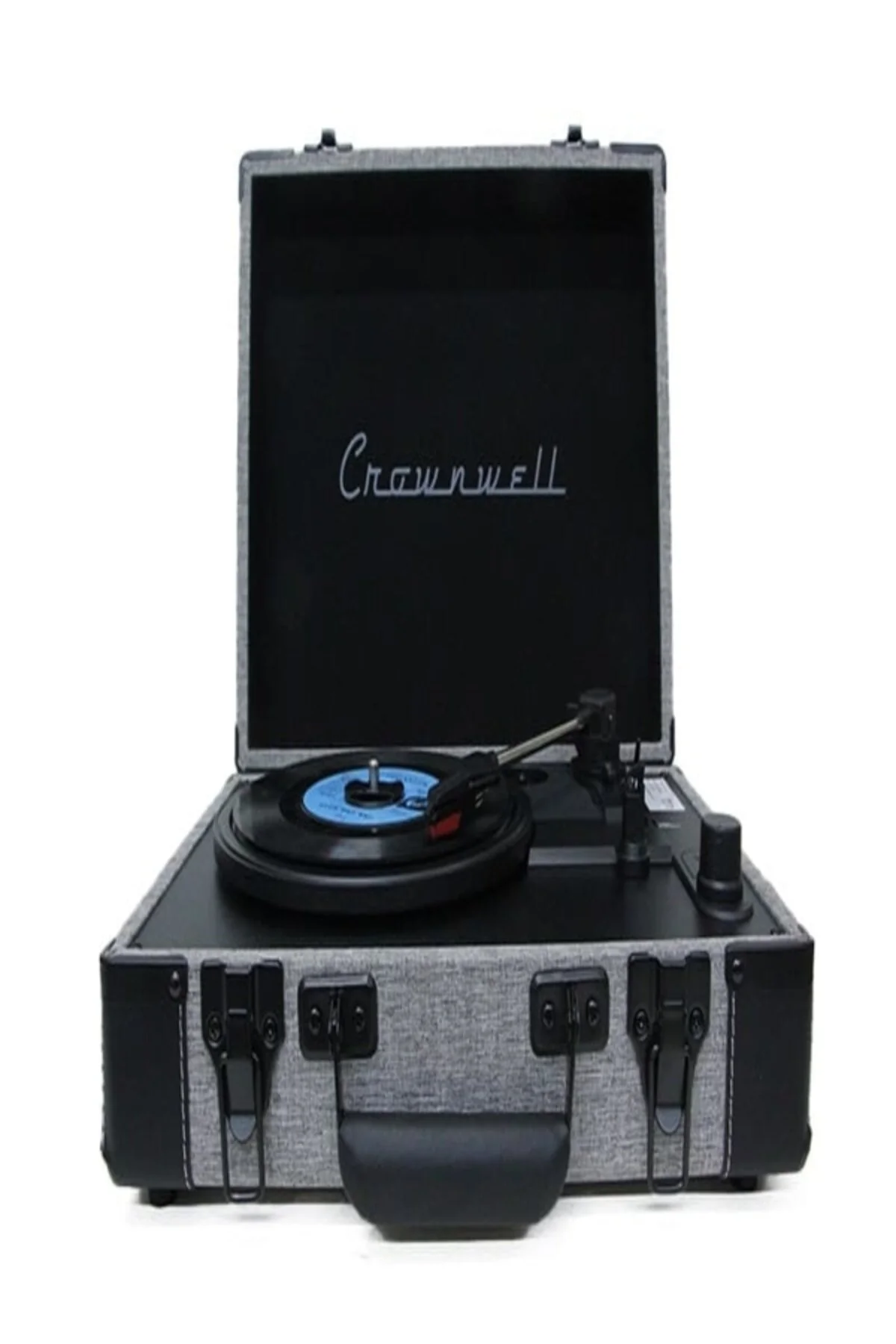 گِرامافون و صفحه گردان بلوتوث CROWNWELL OZL با یک کیسه وانت. Crown Well