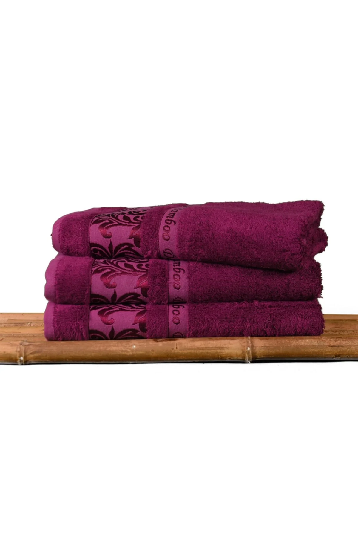 حوله بنفش بامبو 100% ارگانیک ست 50x90 سانتی متر بسته 6 عددی ممتاز فوق العاده نرم تزئینی Mulberry