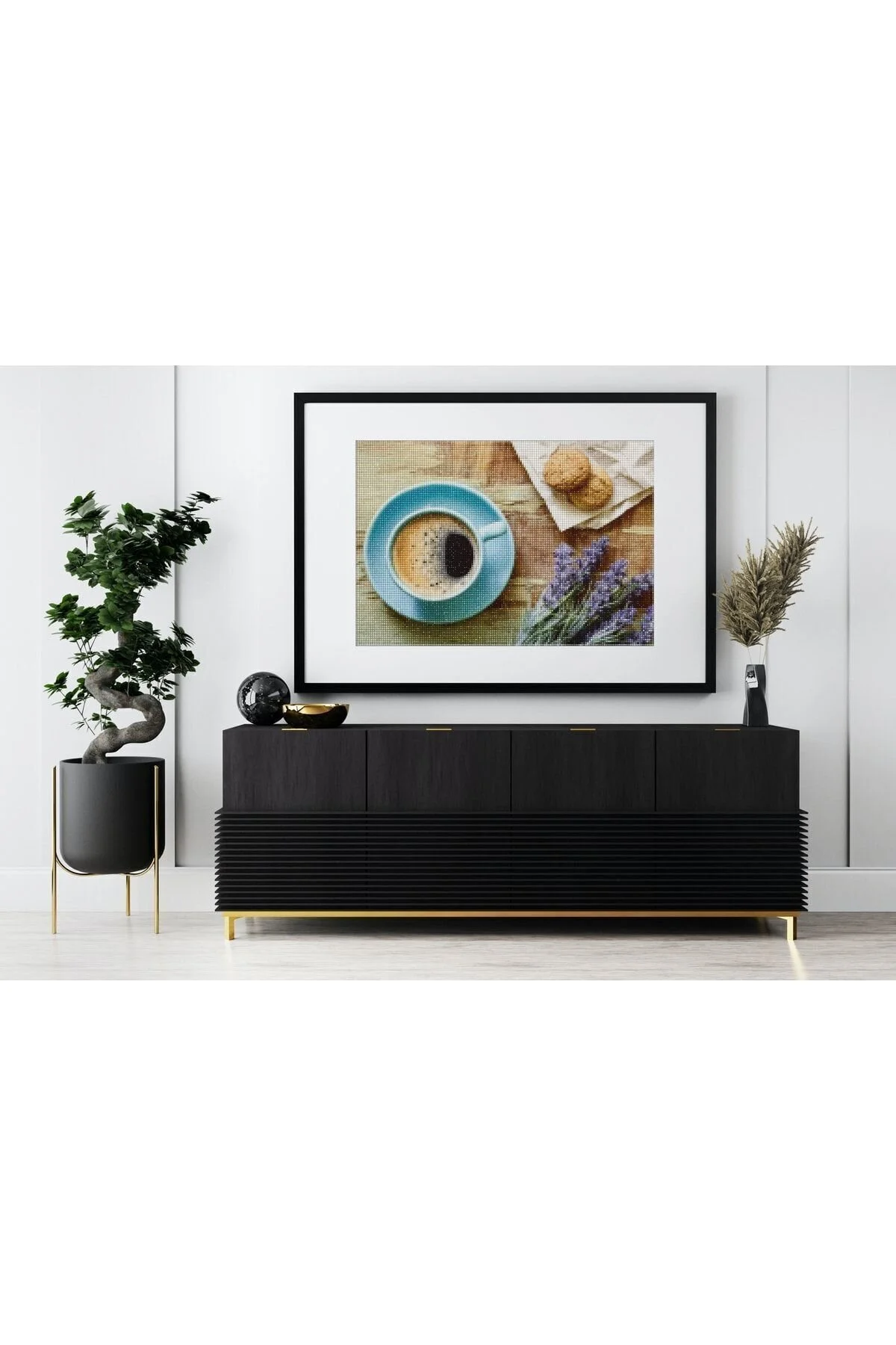پازل صبح بخیر نقاشی الماس ملیله موزاییک مهره پردازش سنگ 50 × 40 سانتی متر MAXİ