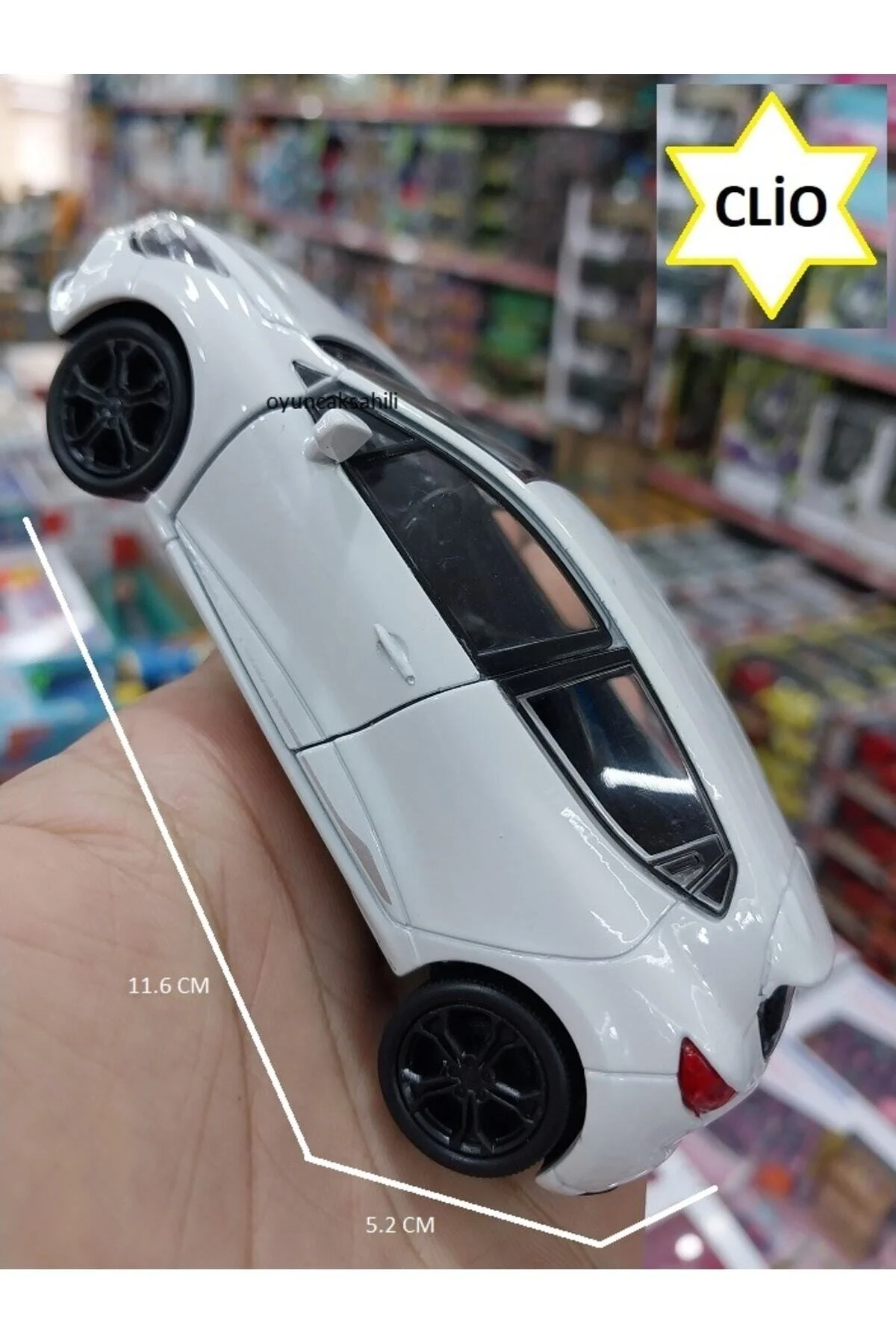 مدل خودرو RENAULT CLIO DIECAST METAL CAR DOORS OPEN 1.36 WHITE RENO COLLECTION از ترکیه OYUNCAKSAHİLİ