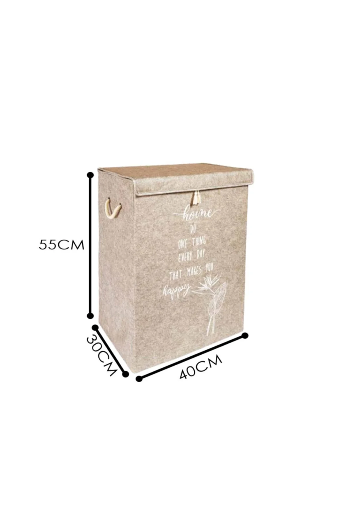سبد رخت نود لباسشویی کثیف با جعبه ذخیره سازی تاشو چند منظوره 55X30X40 Faiend