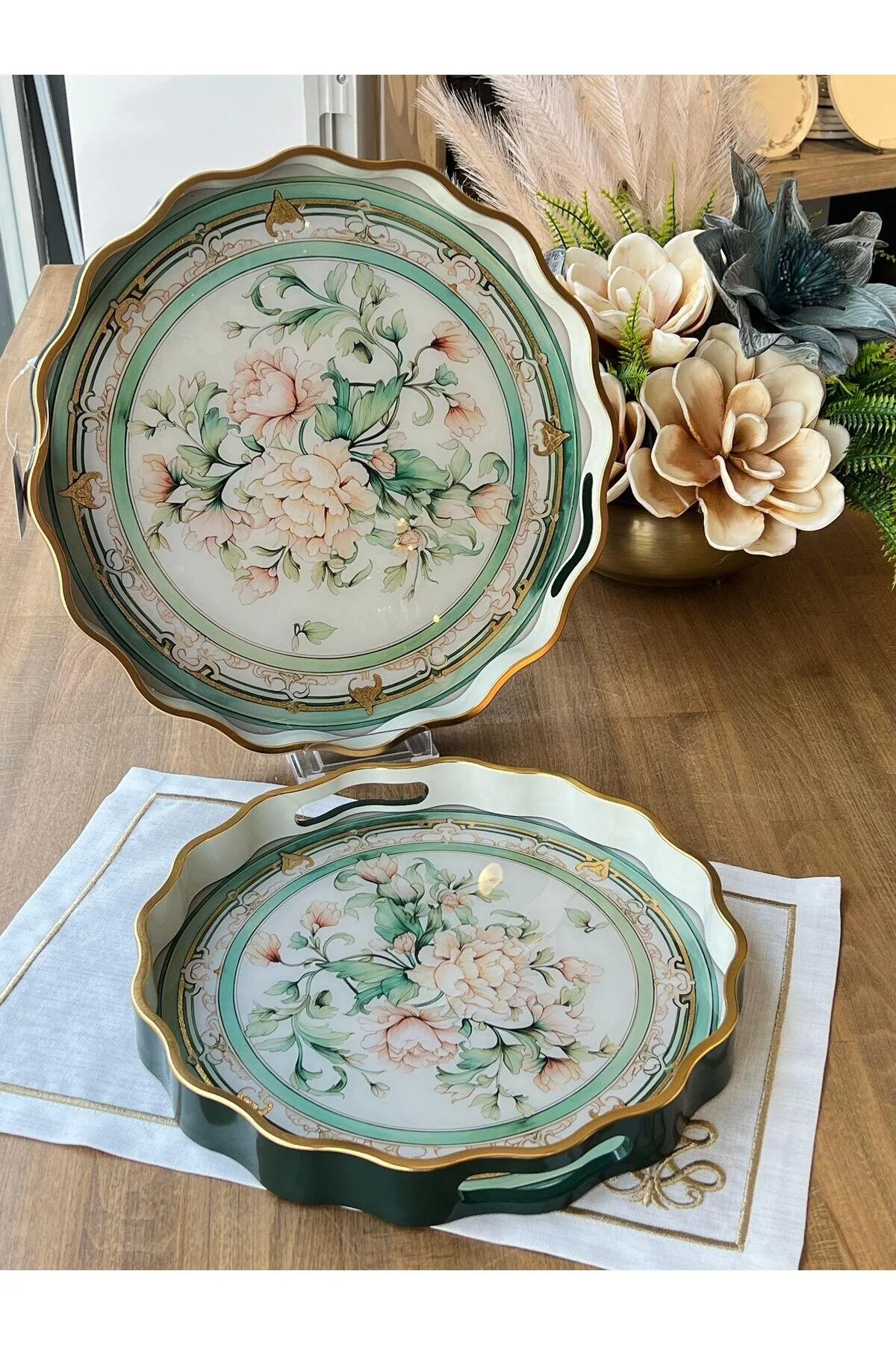 سینی شیشه ای آکریلیک جولی 2 ROSSEV