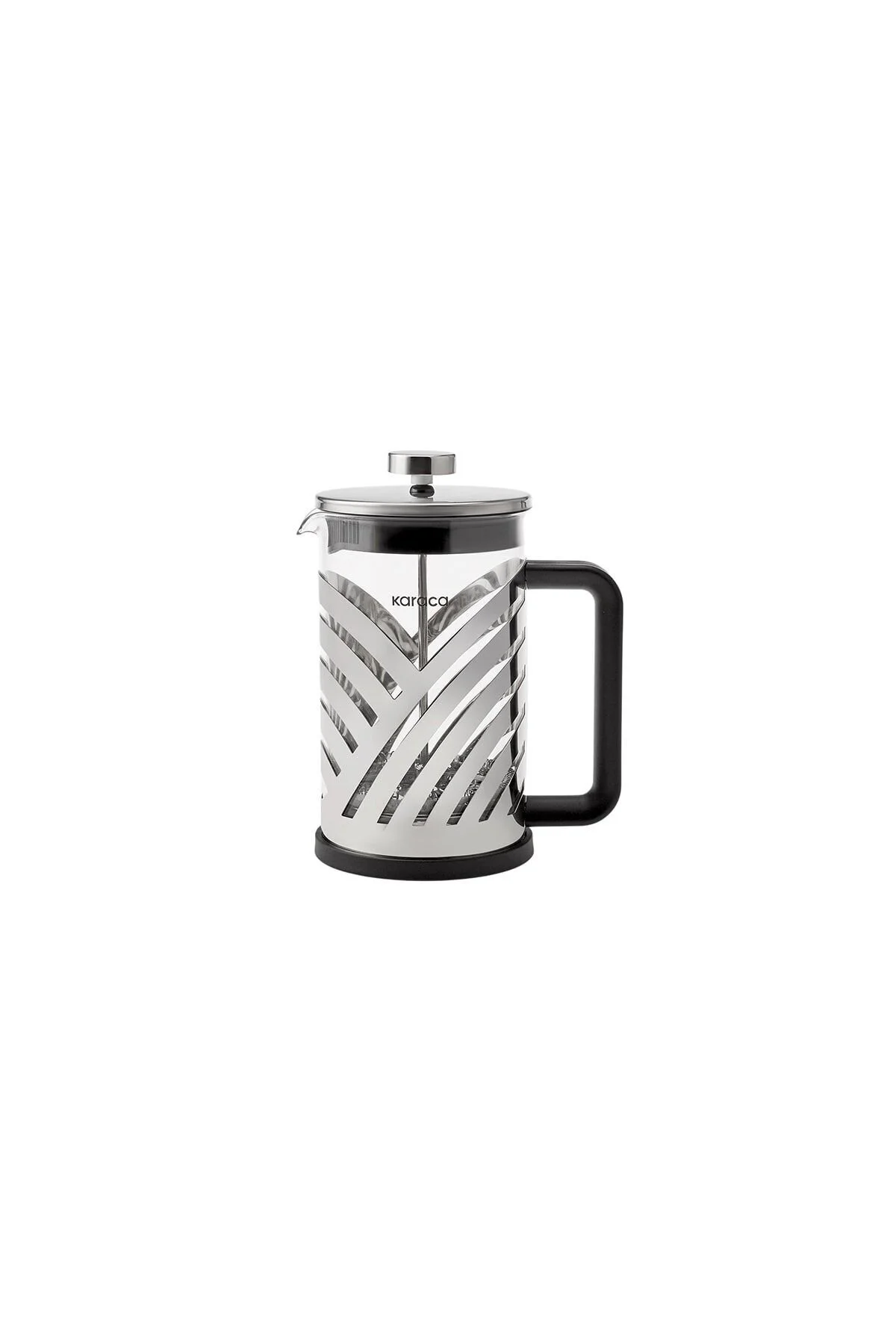 فرنچ پرس شیشه‌ای موج دار 600 میلی لیتری کاراجا Karaca
