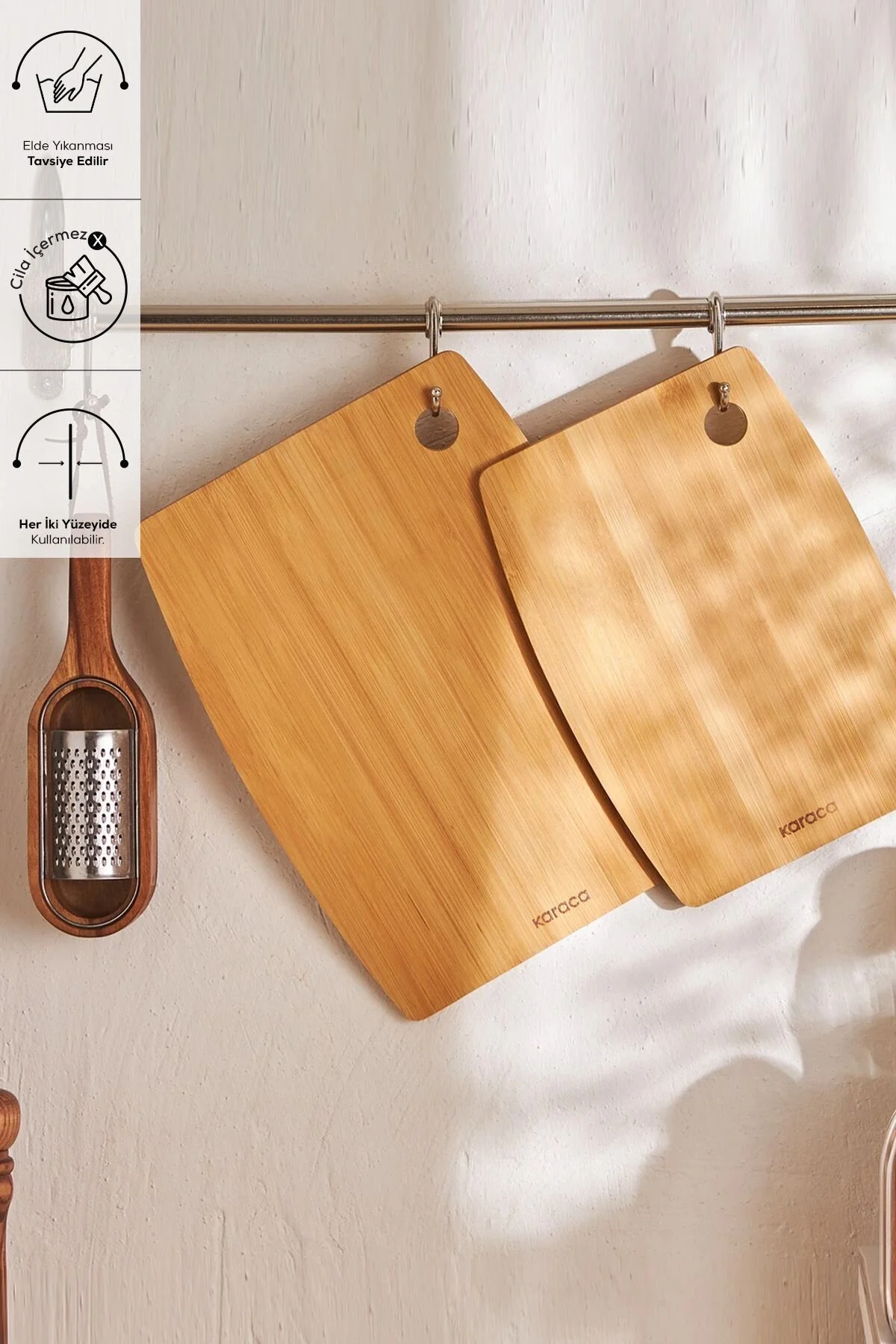 تخته برش چند رنگ گوشت Bade 2 Board Cutting 28 33 سانتی متر  Karaca