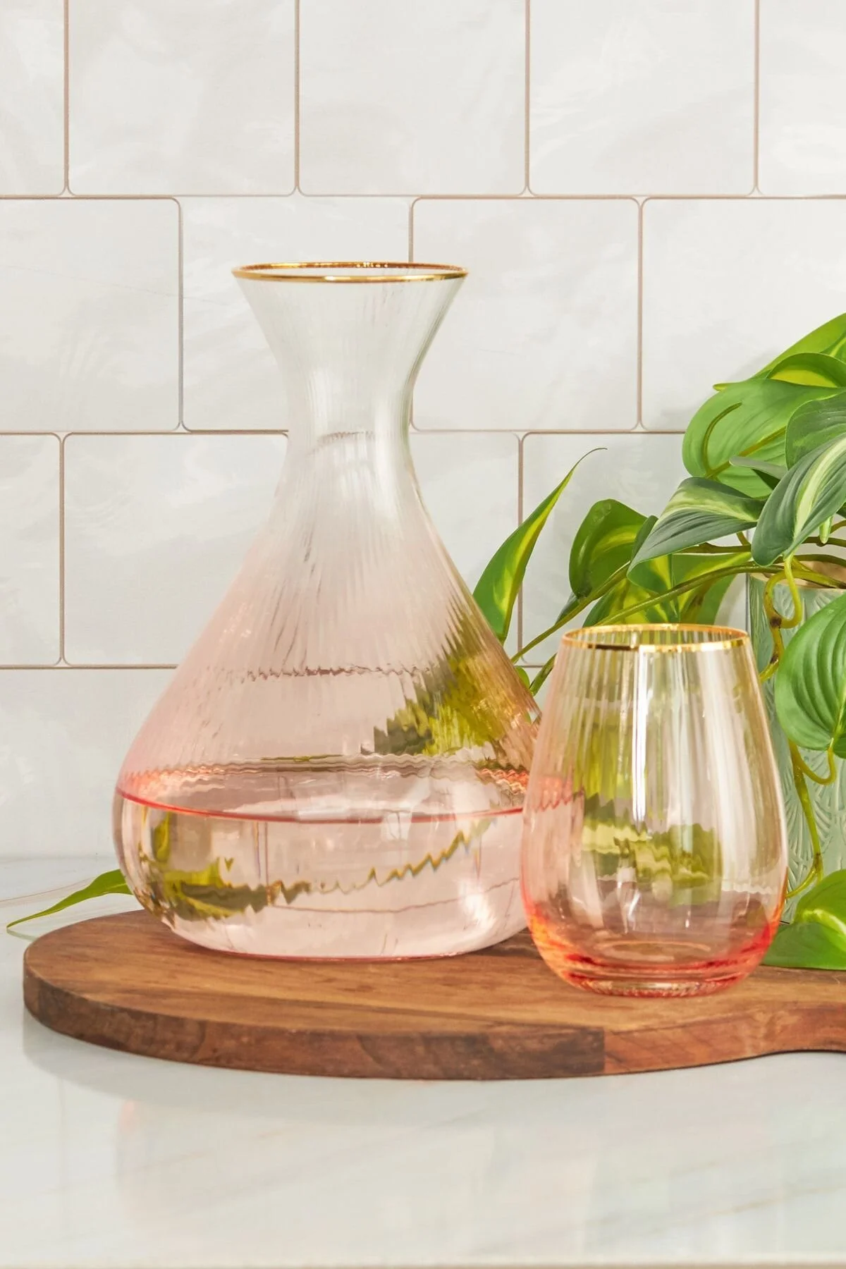 پارچ و تنگ کوزه شیشه ای GEMMA SALMON CARAF 2 لیتری Karaca