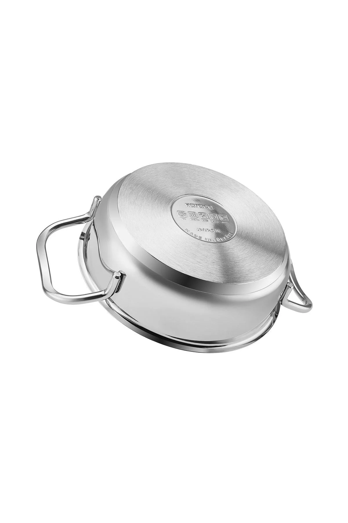 ماهیتابه کوچک (ساهان) نقره‌ای ساهان ست قابلمه استیل 6 پارچه الاز کاراجا Karaca
