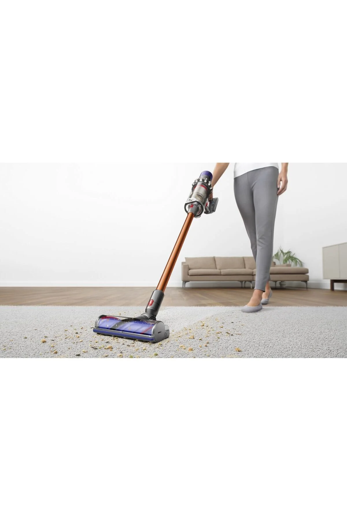 جاروبرقی ایستاده سفید V10 ™ جارو بی سیم مطلق DYSON