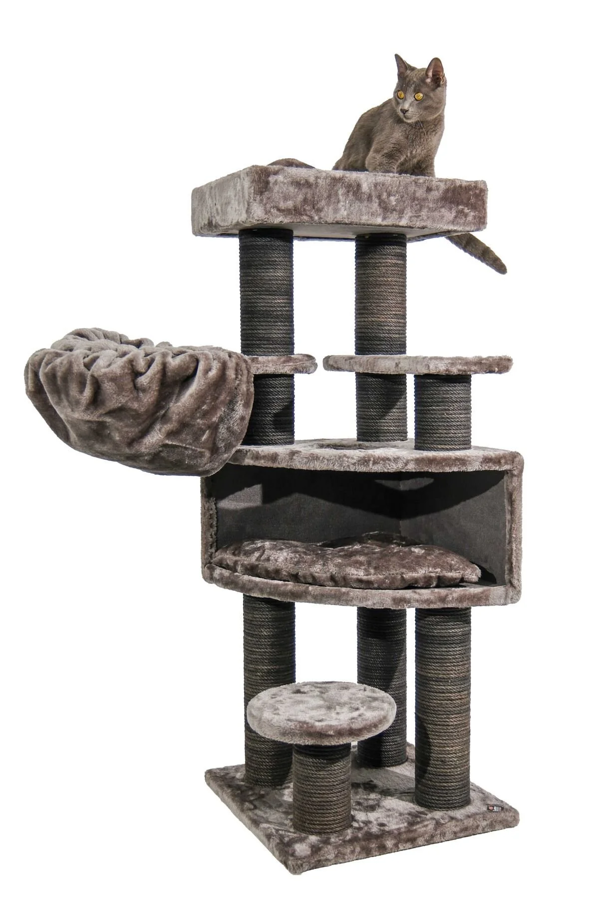 تخته و وسایل خراش گربه خاکستری خانه پراگ اورجینال LOTUS FURNITURE PET SERIES