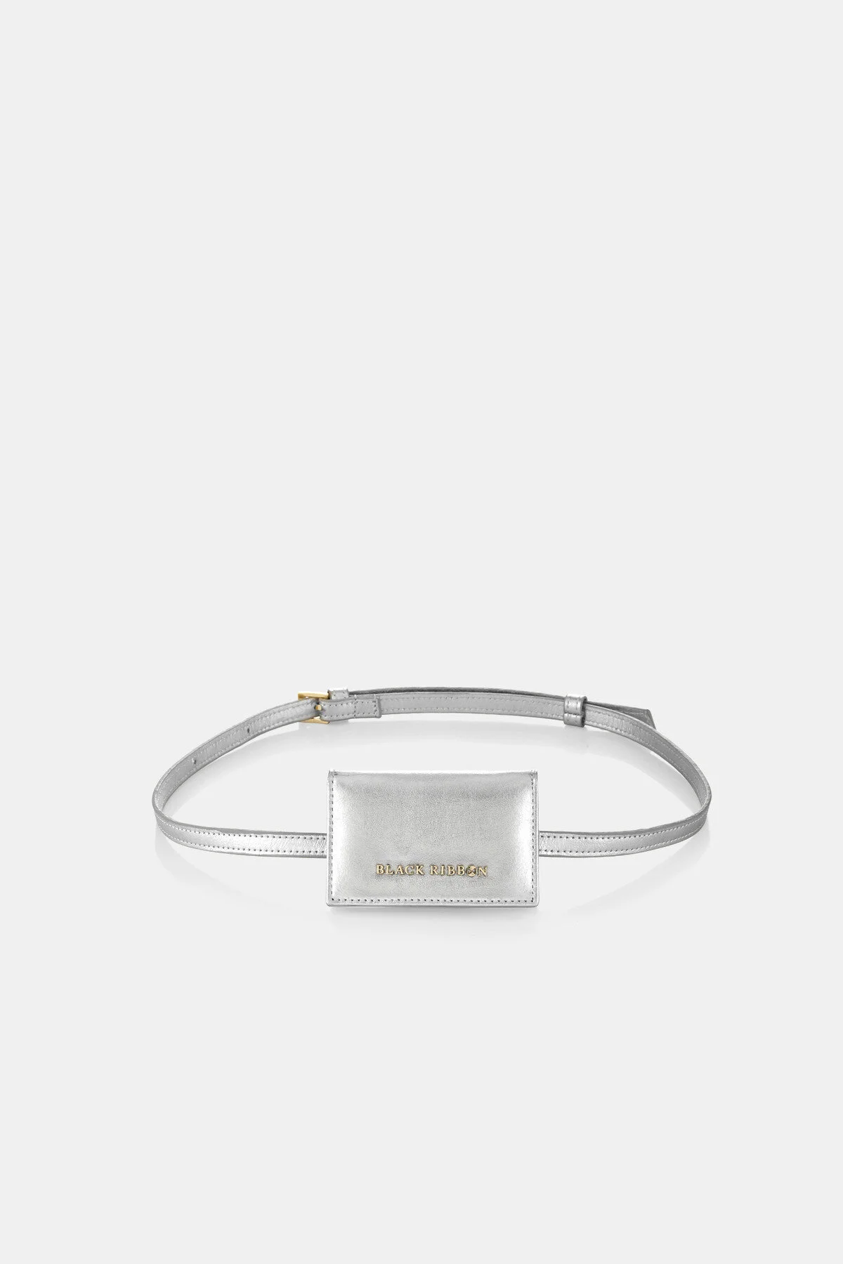 کارت دار نقره‌ای زنانه نقره ای زنجیره چرمی واقعی مقدس Black Ribbon