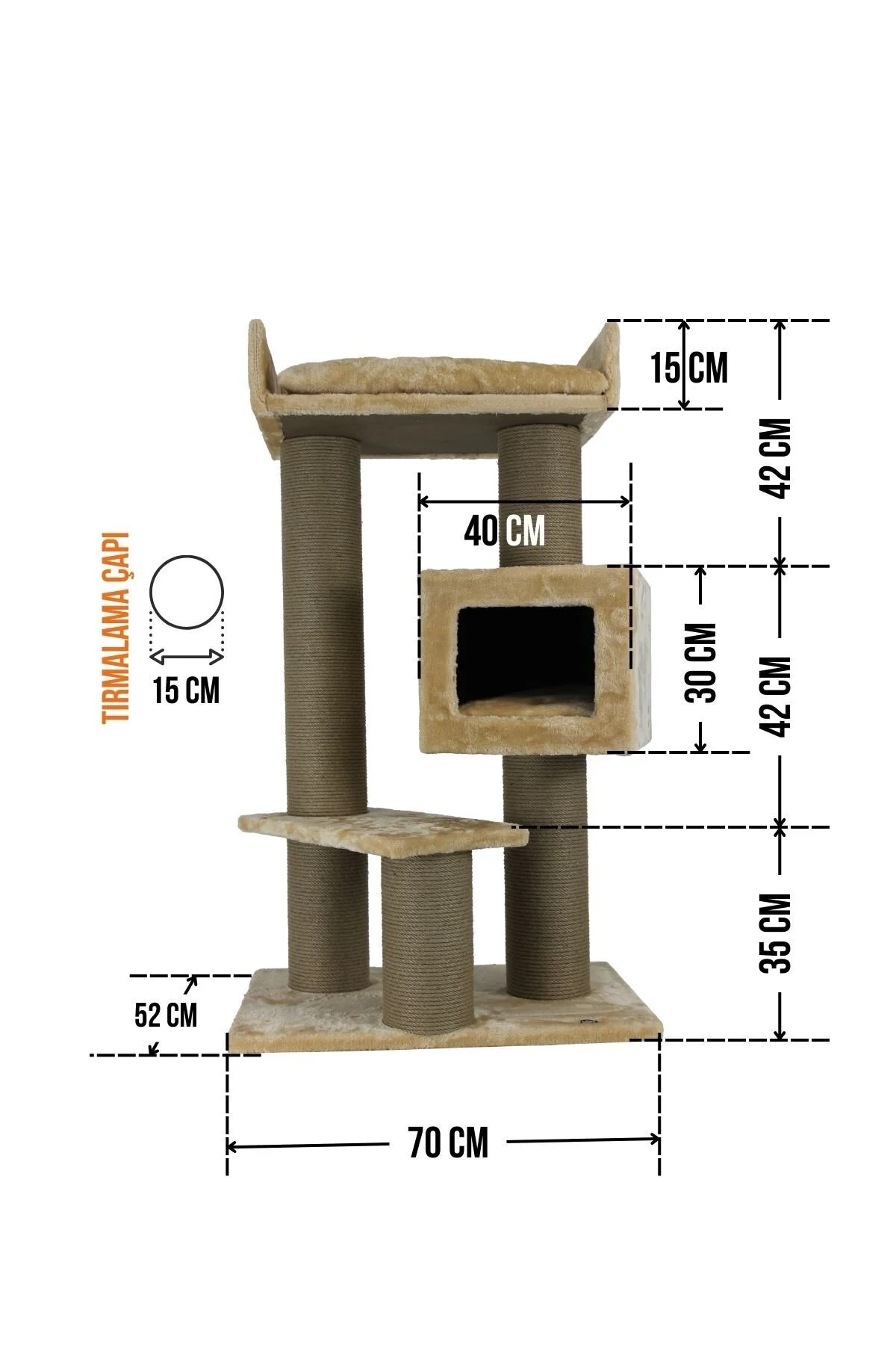 تخته و وسایل خراش گربه چند رنگ خانه تولوز با خراشیده LOTUS FURNITURE PET SERIES