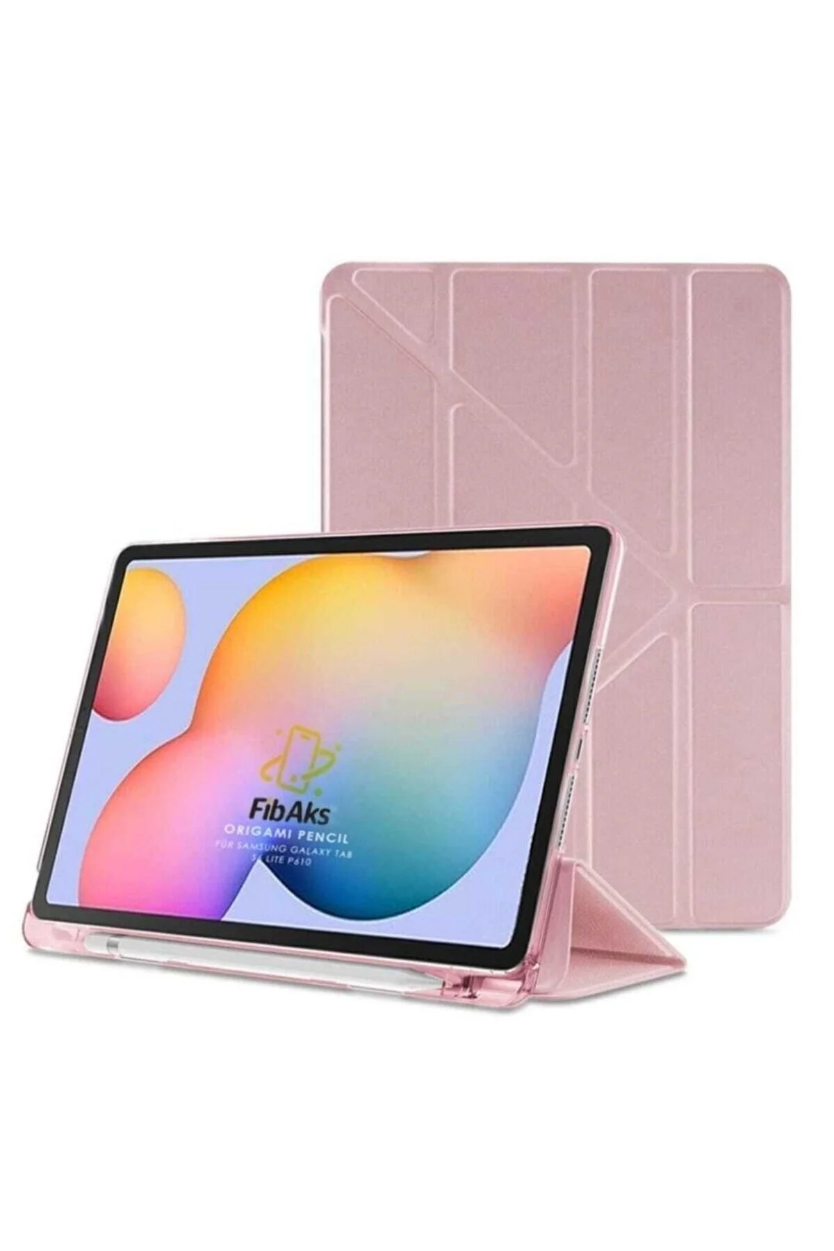 کاور تبلت قاب محافظ سیلیکونی 10.4 سامسونگ GALAXY TAB S6 LITE 2024 P610 P617 P620 با محفظه قلم و پایه فیبکس Fibaks