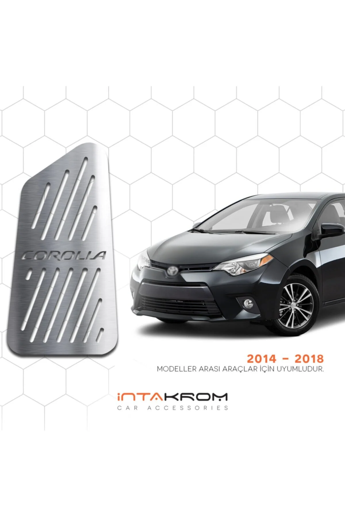 پدال خودرو TOYOTA COROLLA CHROME FOOT RESTING PEDAL 2014 2019 İntachrom