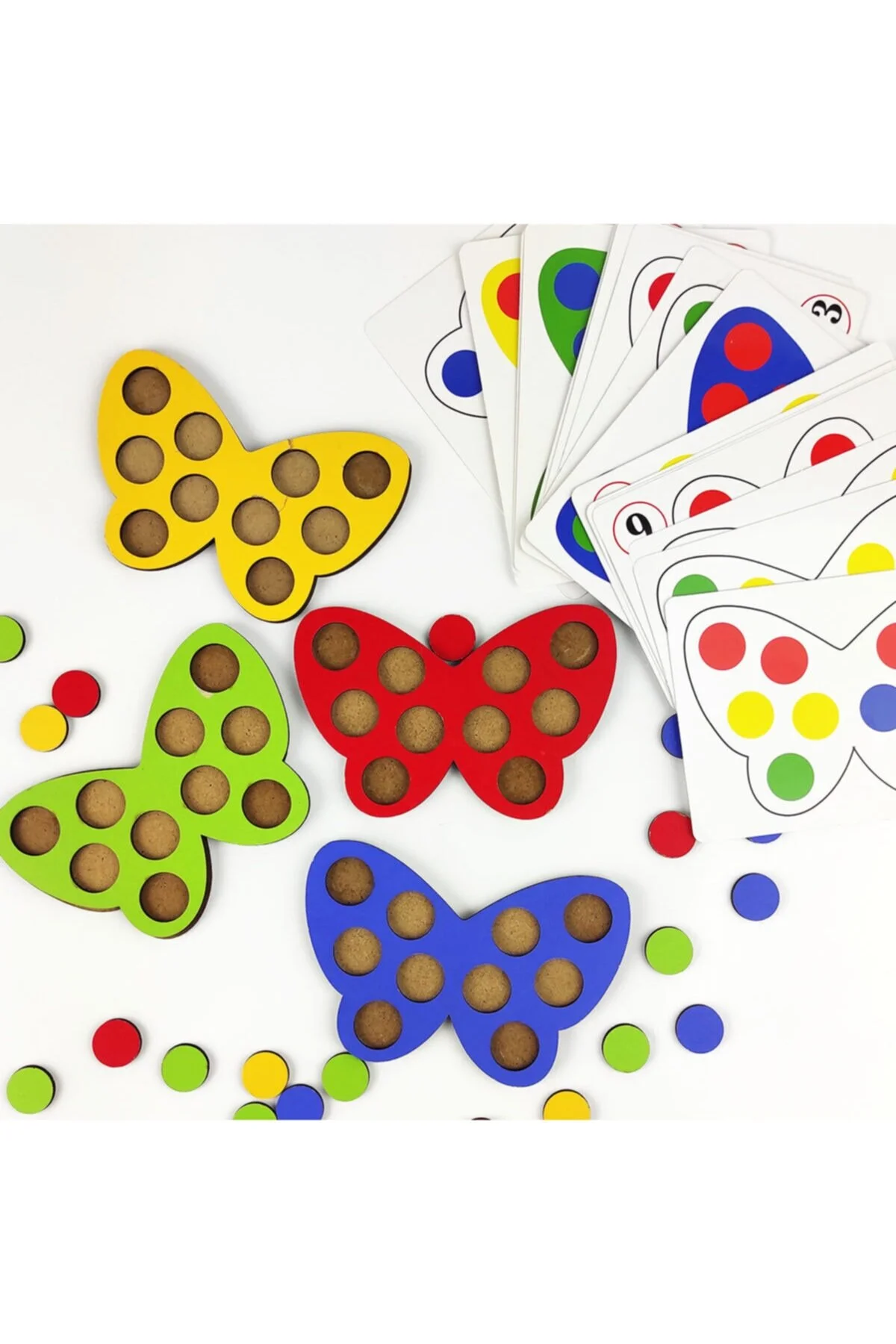 اسباب بازی آموزشی استراتژی پروانه موزائیک چوبی اصل metafortoys