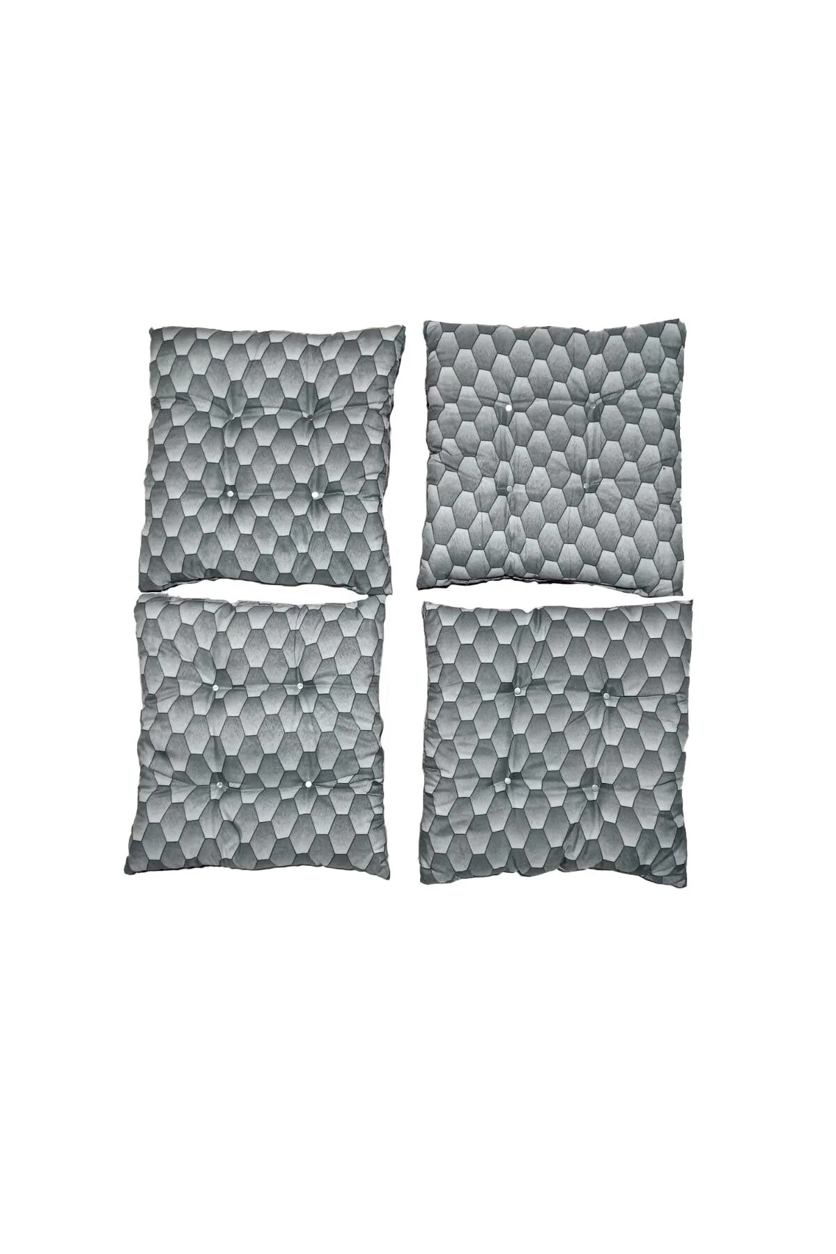 کوسن باغی صندلی 40X40 فیبر پر کردن 4 قطعه خاکستری Mor Minder