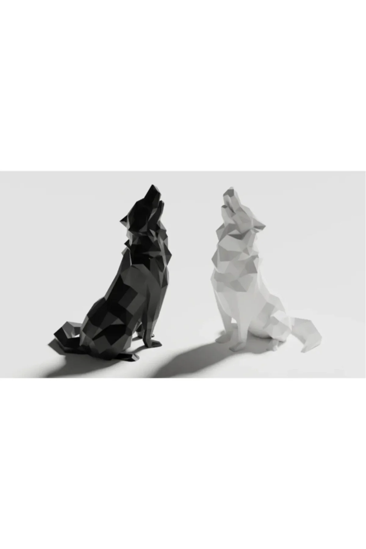 فیگور BUST WOLF شکل 11 سانتی متر سیاه اصل Miralux