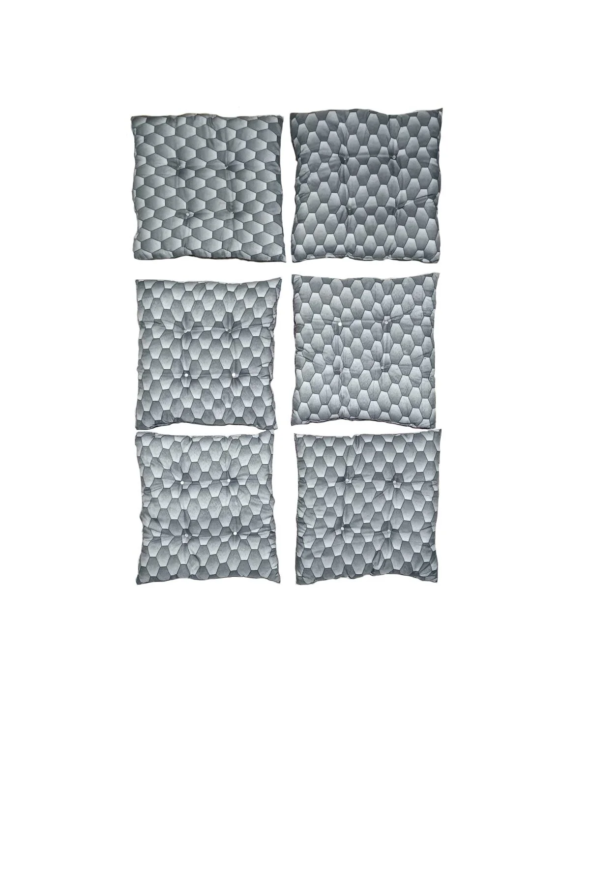 کوسن باغی صندلی 40X40 فیبر پر کردن 6 نقطه پولکا خاکستری Mor Minder