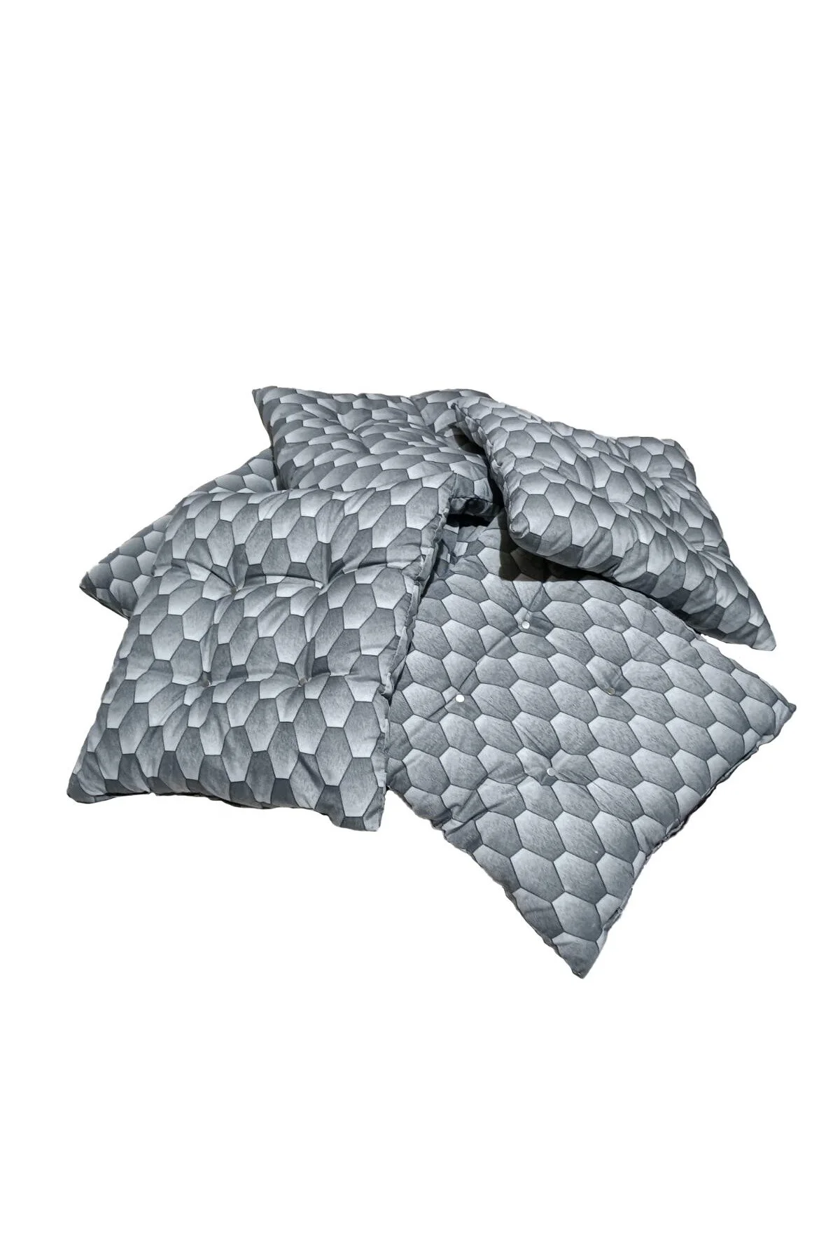 کوسن باغی صندلی 40X40 فیبر پر کردن 6 نقطه پولکا خاکستری Mor Minder