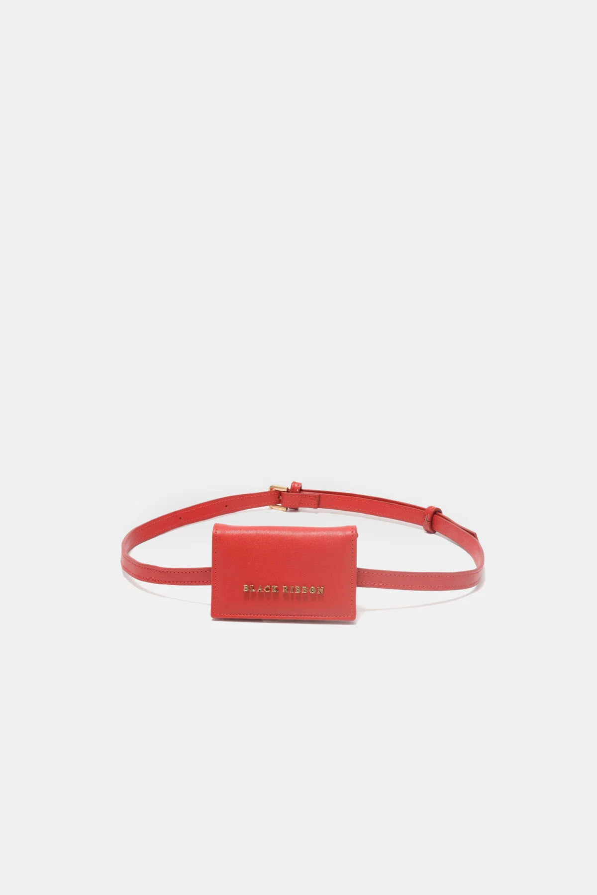 کارت دار قرمز زنانه کیف پول و زنجیره ای چرمی واقعی Black Ribbon