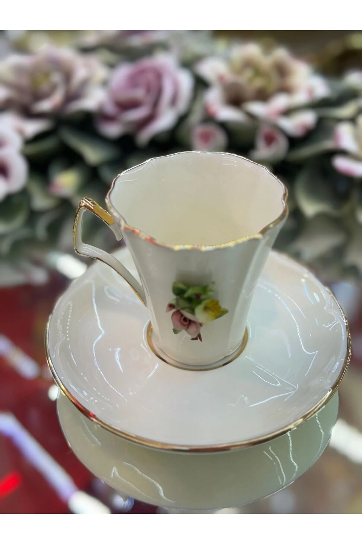 فنجان قهوه مجموعه CAPODIMONTE ESTERHOMEDECOR 6 PERSON İTALYAN CAPODİMONTE