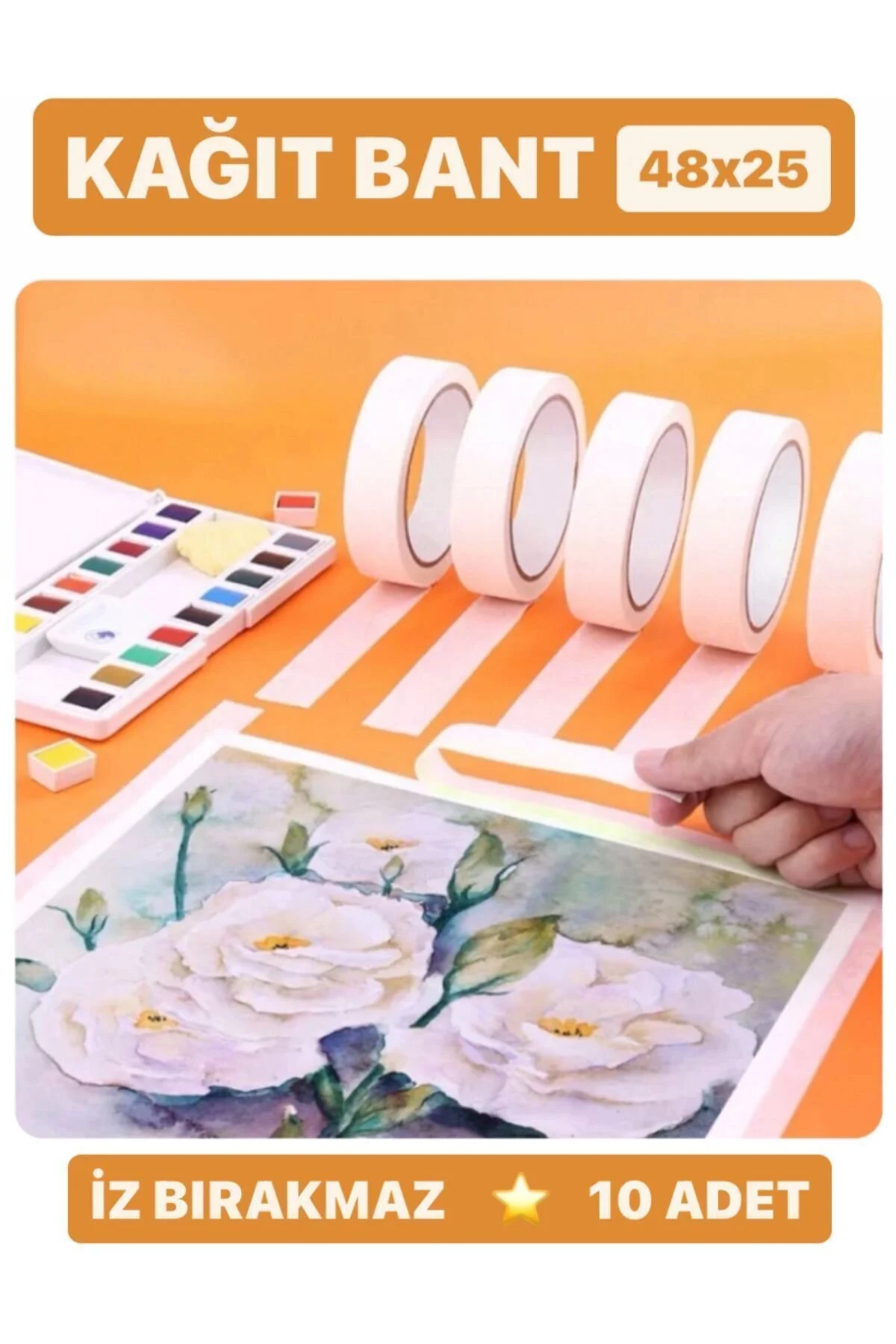 مواد آماده سازی نقاشی باند کاغذ 48X25 ماسک چند منظوره 10PCS WELLY