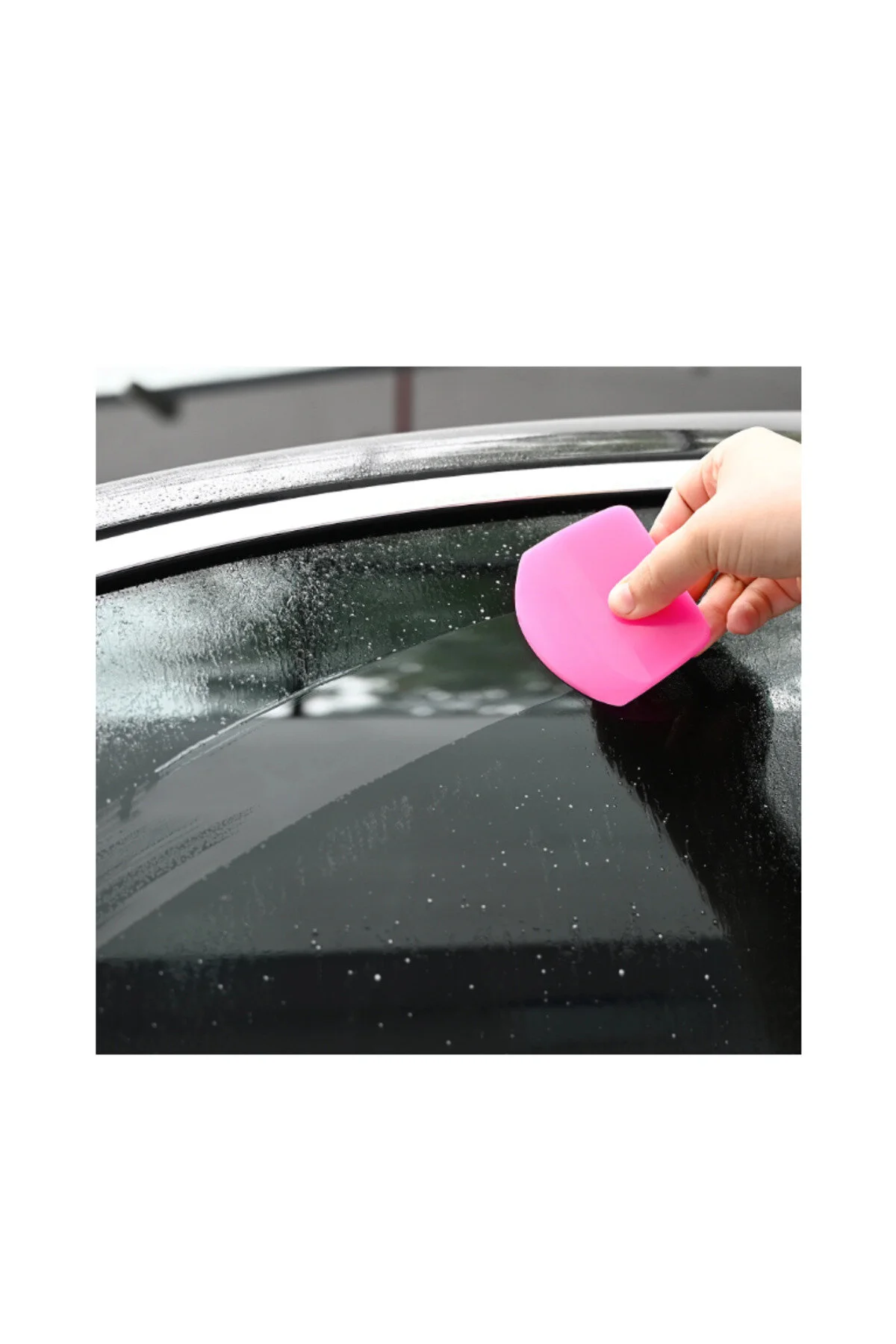بادگیر خودرو صورتی PPF TPH SILICONE CZECH RAGLE GLASS APPLICATION OVAL 9.4X7.4CM Oto Aksesuarcım