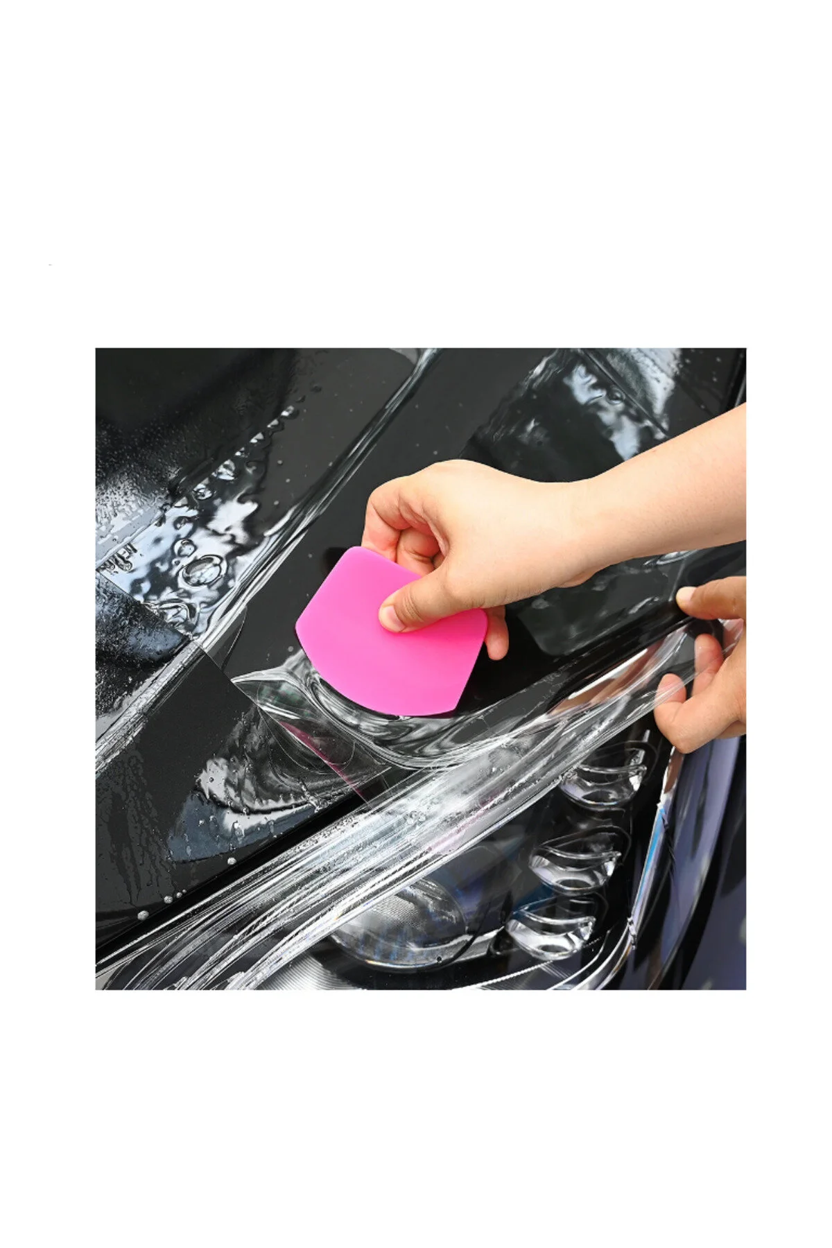 بادگیر خودرو صورتی PPF TPH SILICONE CZECH RAGLE GLASS APPLICATION OVAL 9.4X7.4CM Oto Aksesuarcım