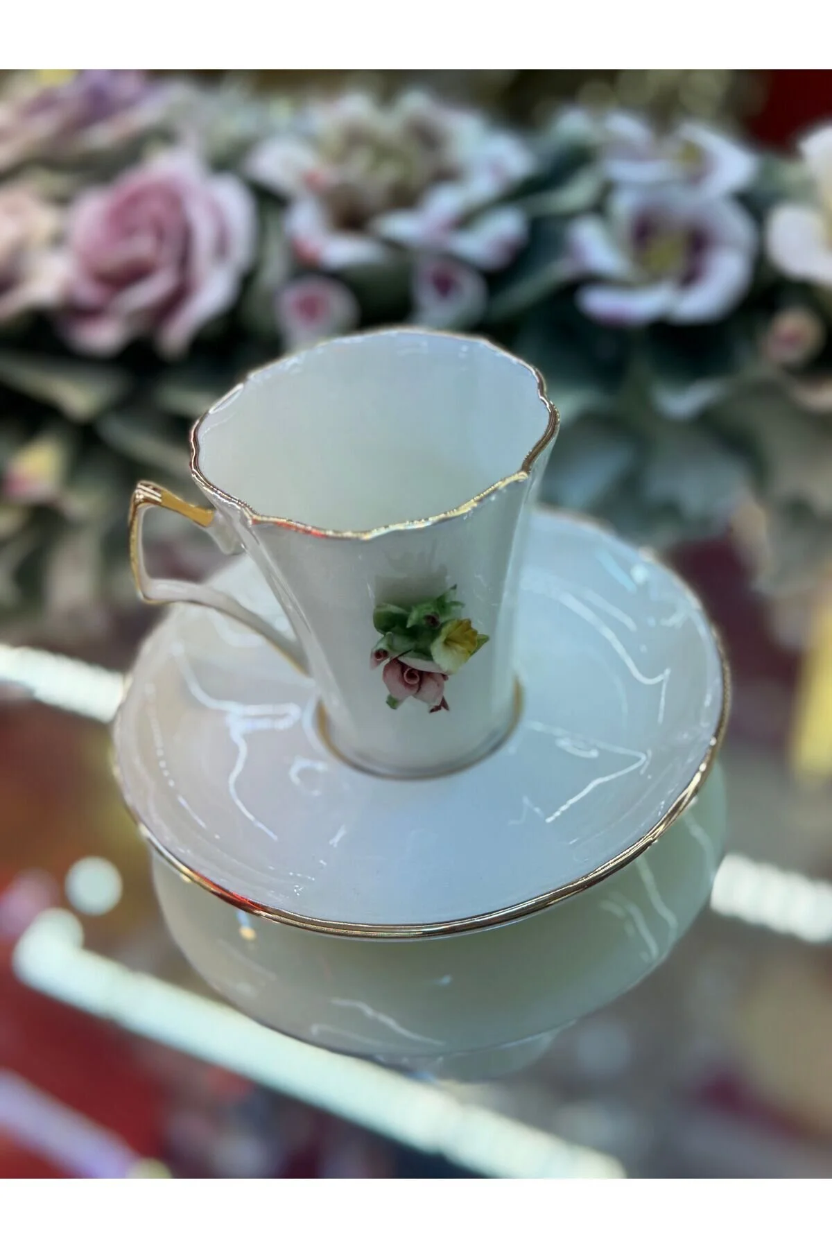 فنجان قهوه مجموعه CAPODIMONTE ESTERHOMEDECOR 6 PERSON İTALYAN CAPODİMONTE