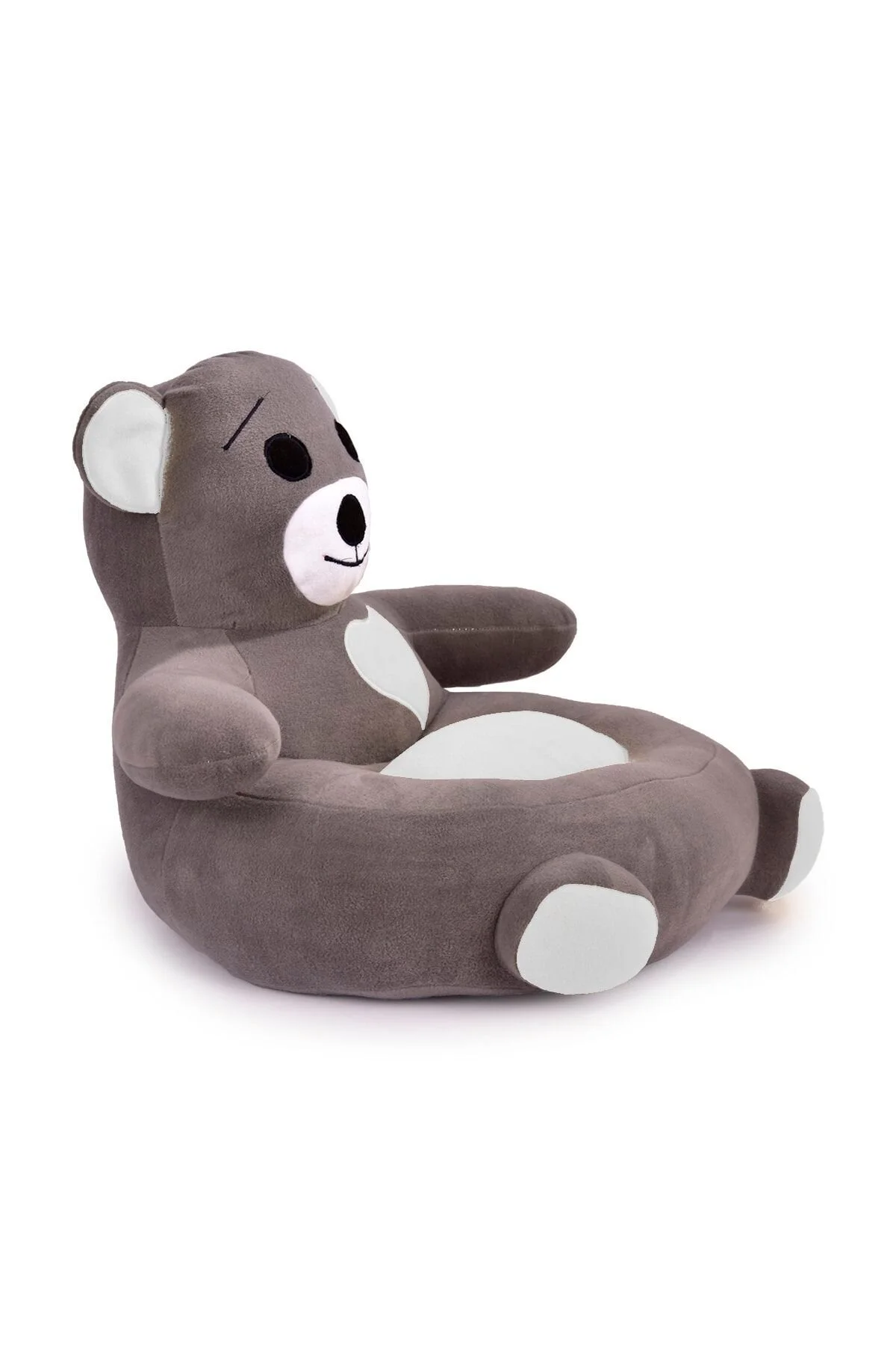 اسباب بازی های پشمی صندلی مخملی بچه خرس عروسکی – TEDDY BEAR SEAT GREY WHITE TOKKO