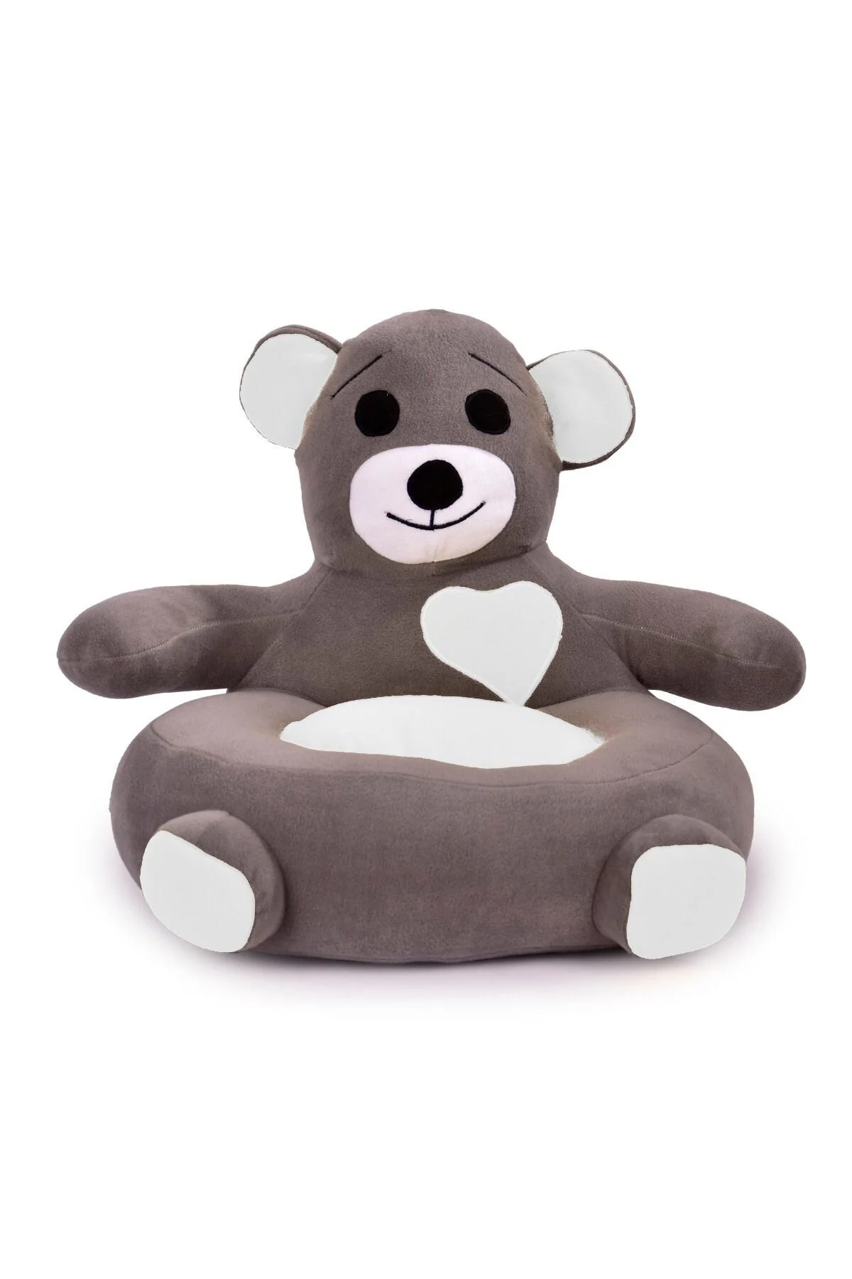 اسباب بازی های پشمی صندلی مخملی بچه خرس عروسکی – TEDDY BEAR SEAT GREY WHITE TOKKO