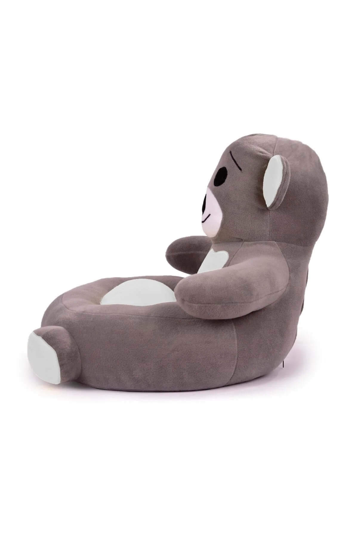 اسباب بازی های پشمی صندلی مخملی بچه خرس عروسکی – TEDDY BEAR SEAT GREY WHITE TOKKO