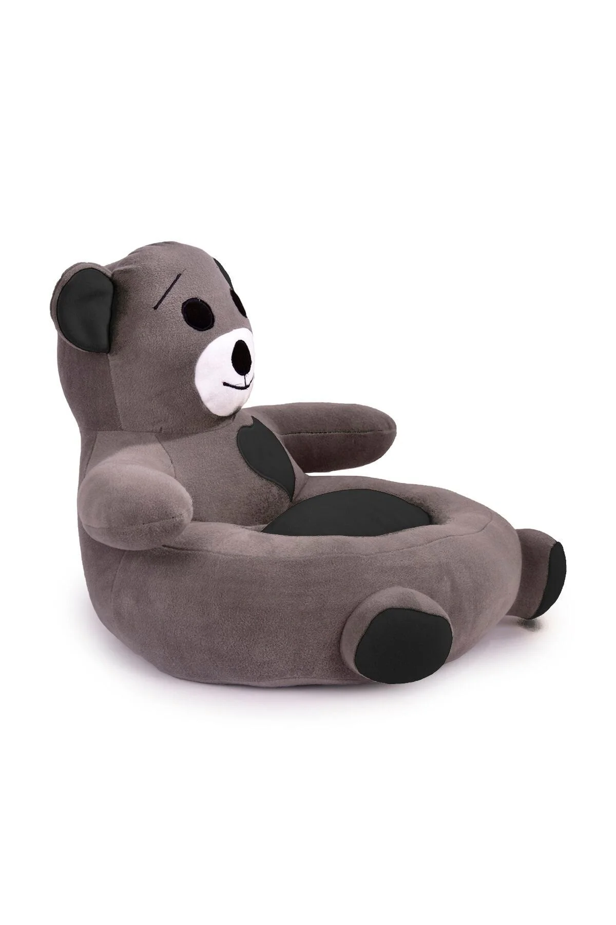 اسباب بازی های پشمی صندلی مخملی بچه خرس عروسکی – TEDDY BEAR SEAT خاکستری مشکی TOKKO