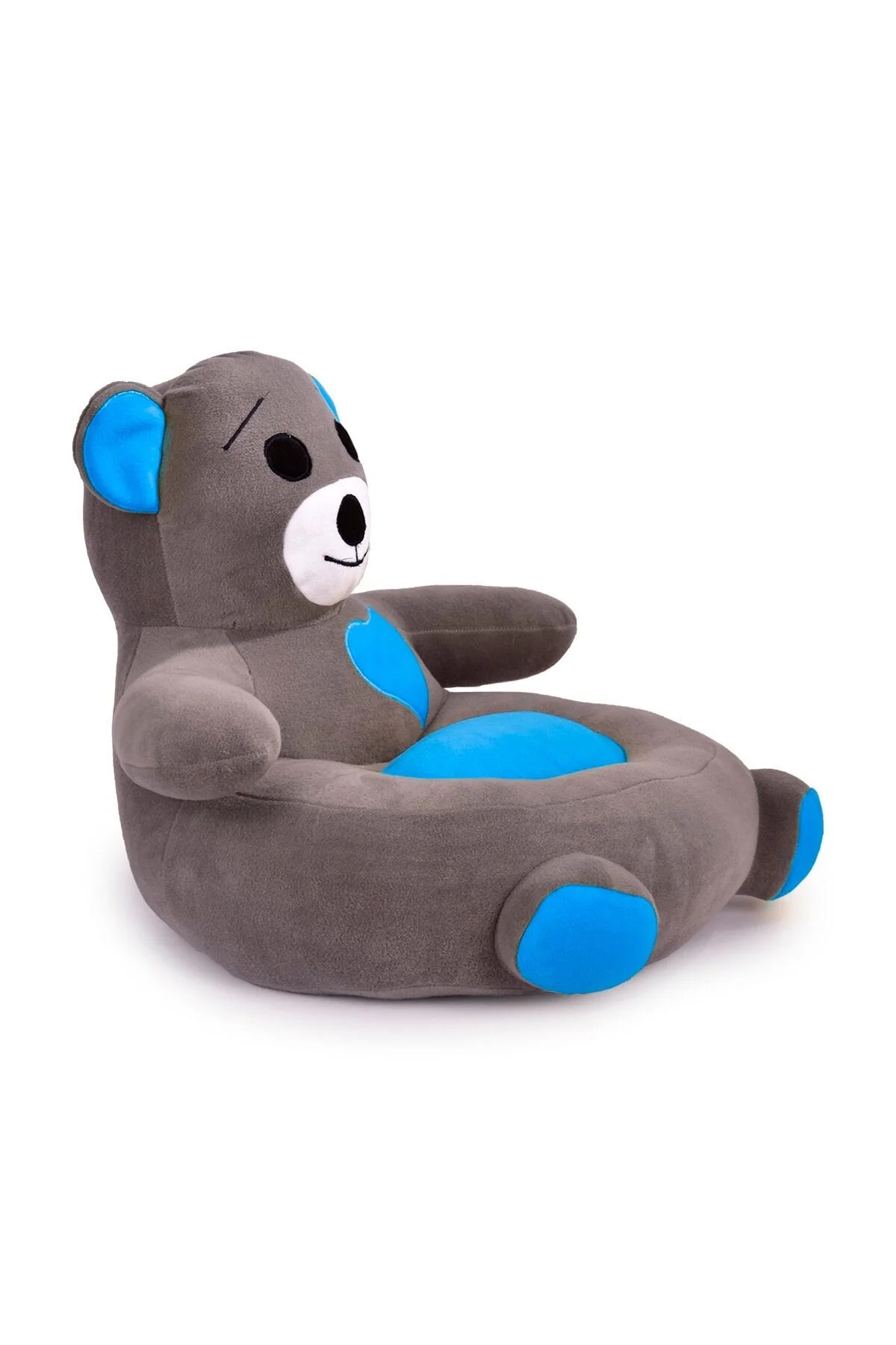 اسباب بازی های پشمی صندلی مخملی بچه خرس عروسکی – TEDDY BEAR SEAT خاکستری آبی TOKKO