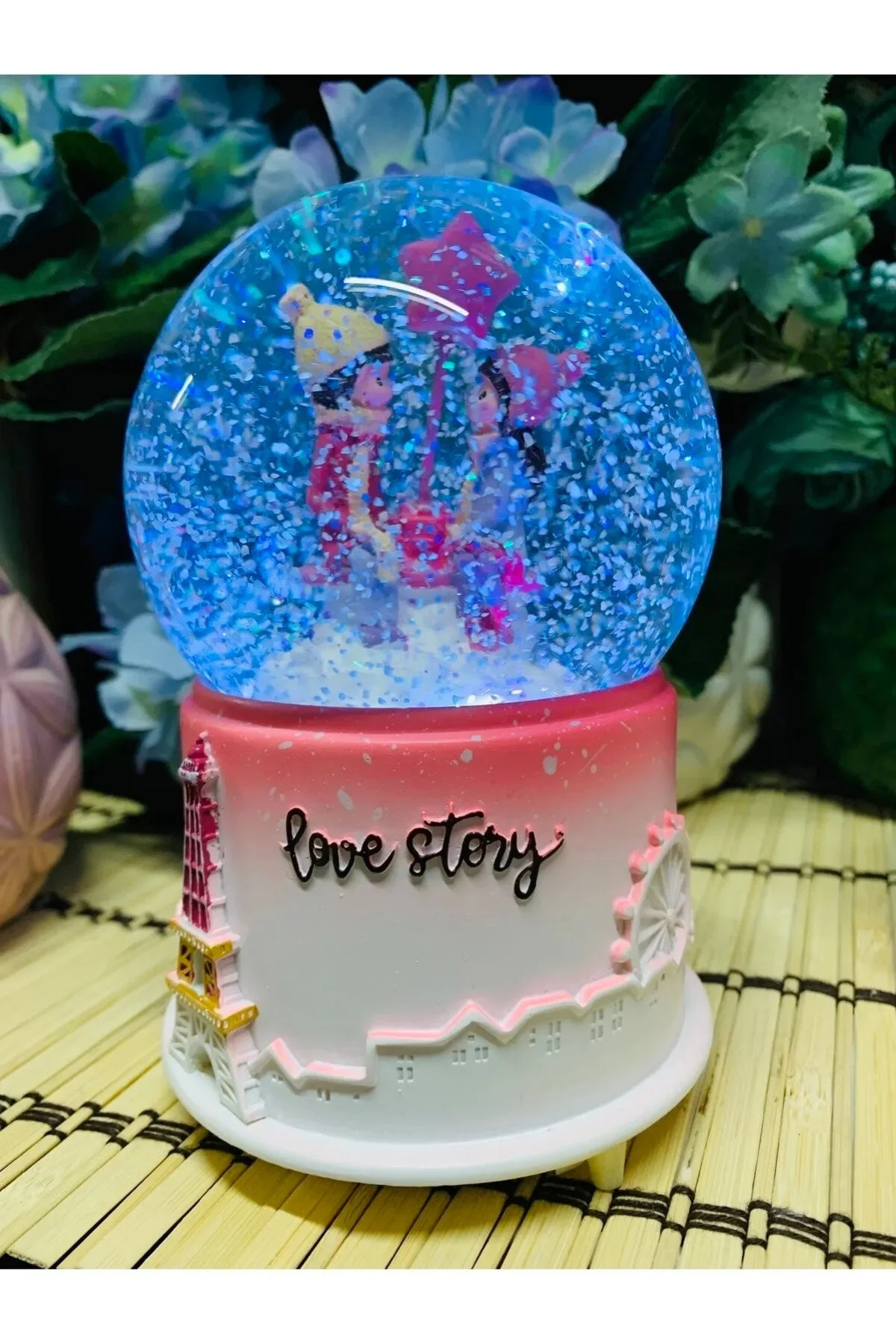 گوی برفی هدیه موزیکال SNOW GLOBE با تغییر رنگ LED برای معلم روز معلمان گلس گلوب 24 نوامبر از ترکیه Saltos