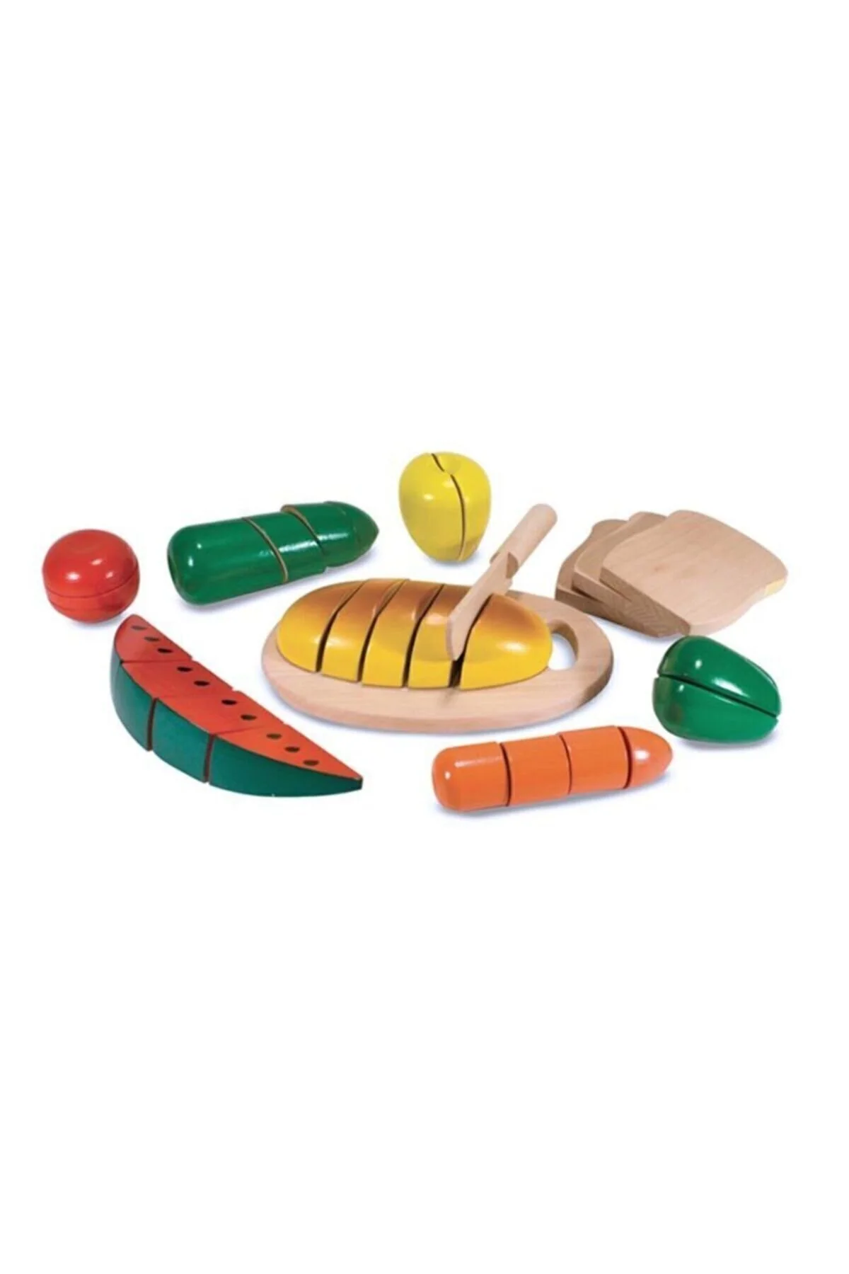 اسباب بازی های نوزاد و فعالیتی چند رنگ ملیسا داگ برش چوبی غذاهای ما را دادند Melissa & Doug Melissa & Doug