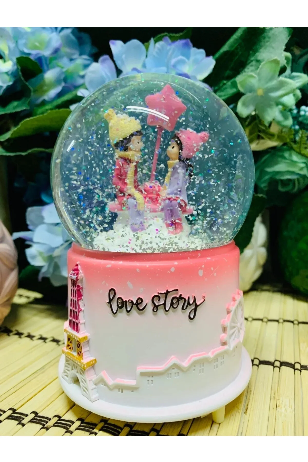 گوی برفی هدیه موزیکال SNOW GLOBE با تغییر رنگ LED برای معلم روز معلمان گلس گلوب 24 نوامبر از ترکیه Saltos