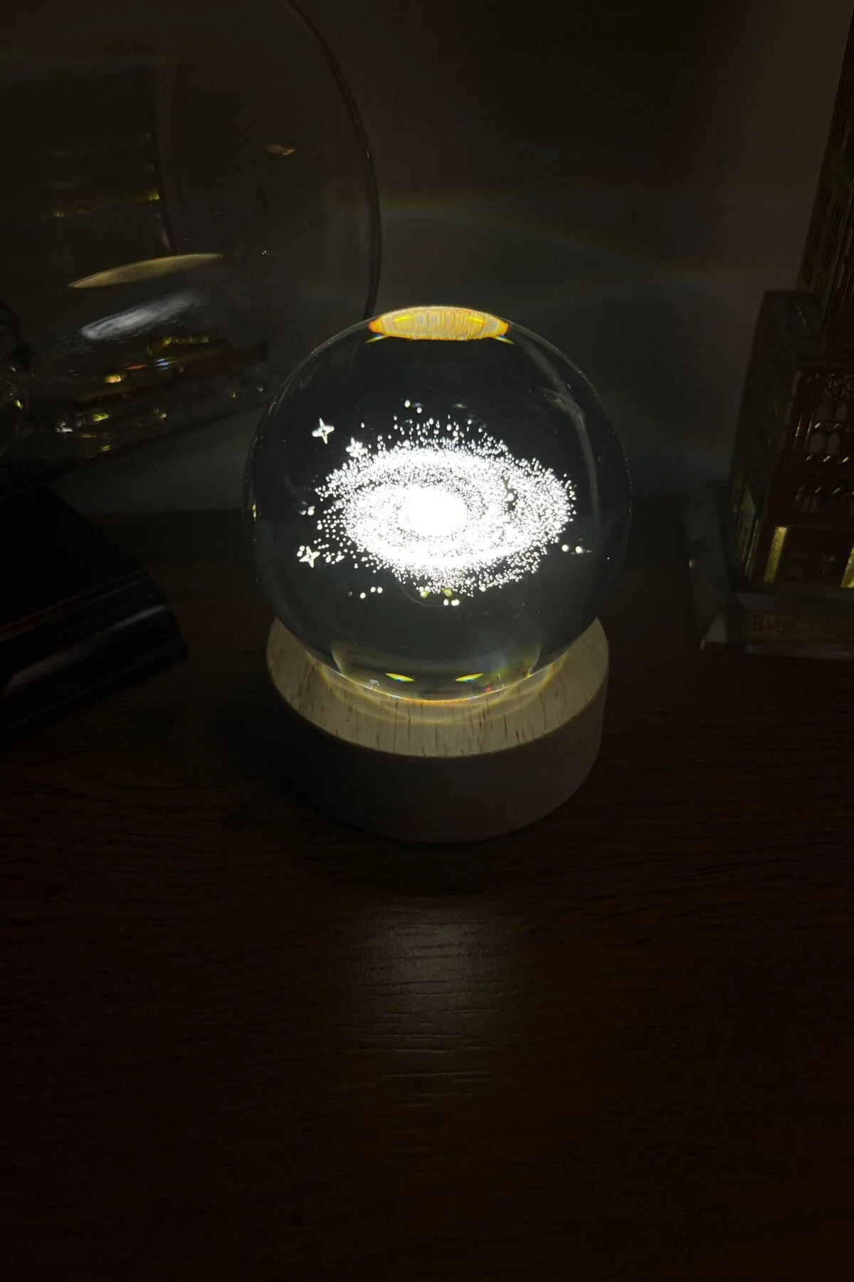 گوی برفی لامپ شب گلوب سحابی سه بعدی LED روشن نقشه ستاره شخصی شده از ترکیه Popizones