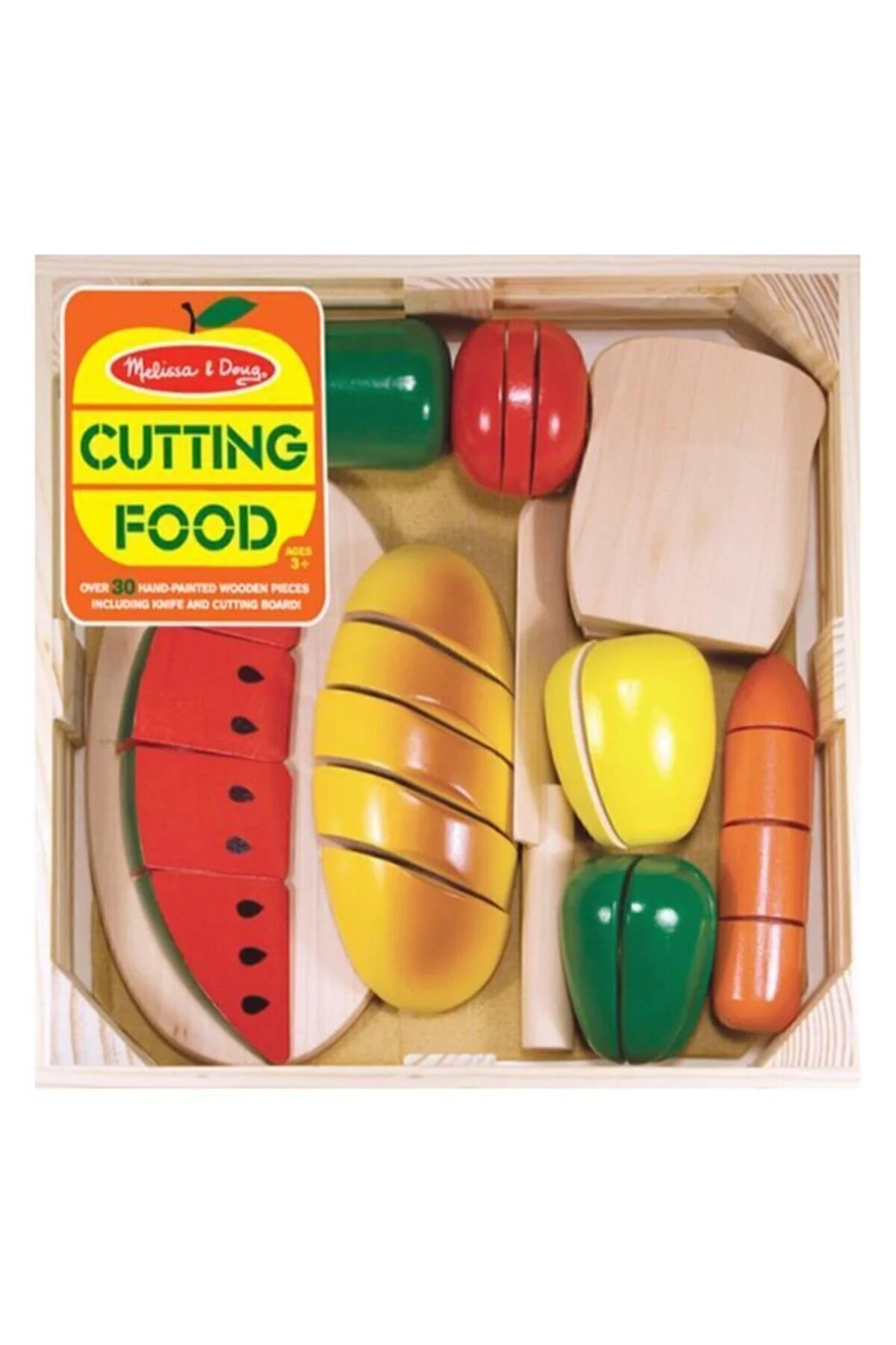 اسباب بازی های نوزاد و فعالیتی چند رنگ ملیسا داگ برش چوبی غذاهای ما را دادند Melissa & Doug Melissa & Doug