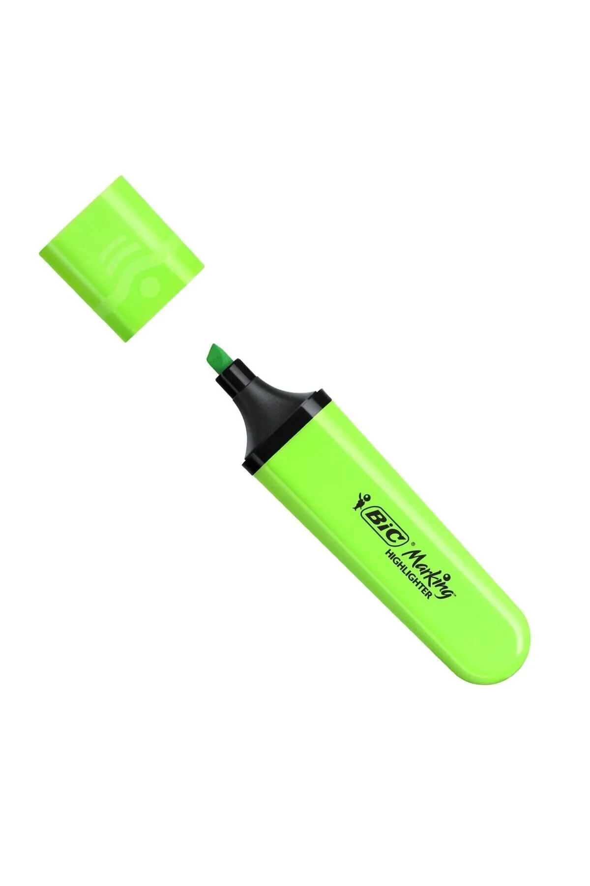 ماژیک هایلایت سبز علامت قلم فسفر مسطح اورجینال بیک Bic