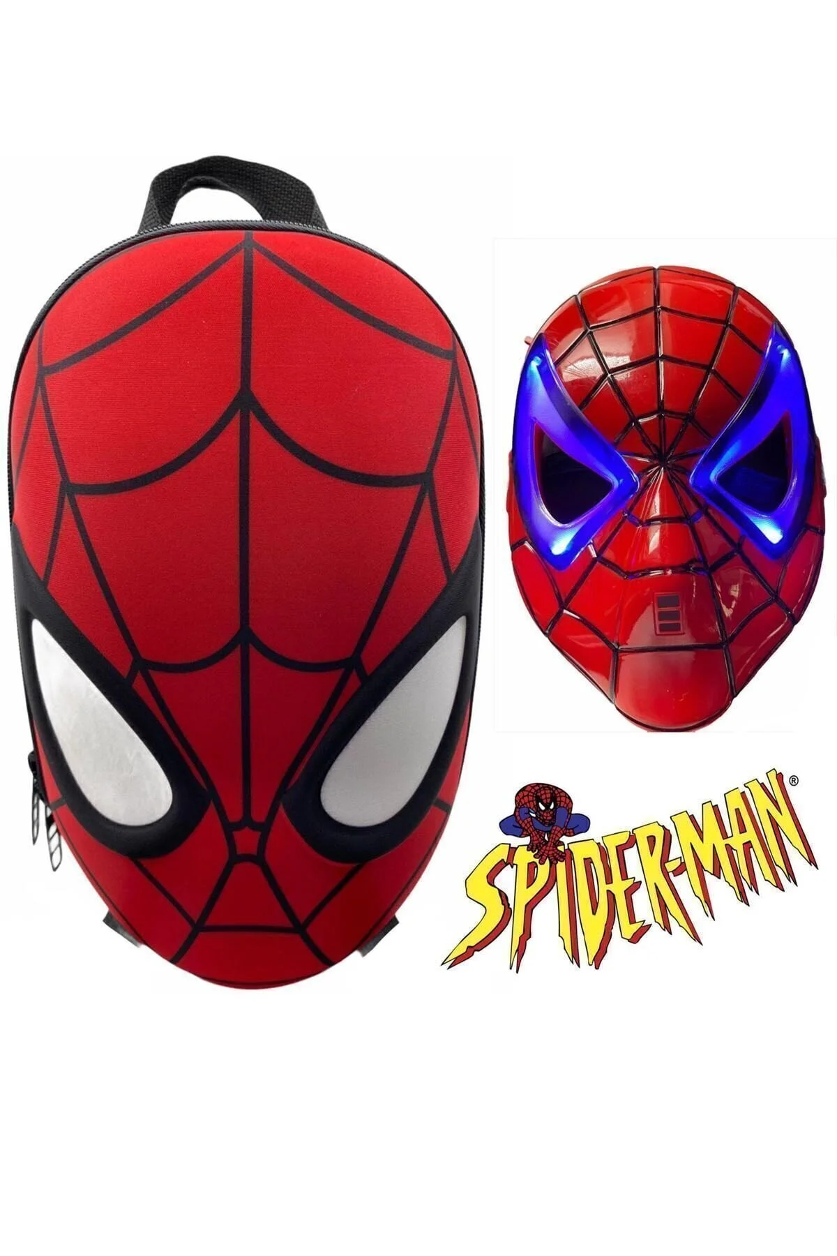 اسباب بازی های فیگور دیگر کیسه SPIDERMAN LUMINOUS MASK ست شگفت انگیز مهد کودک نقش برجسته سه بعدی کیف استفاده روزانه Spiderman