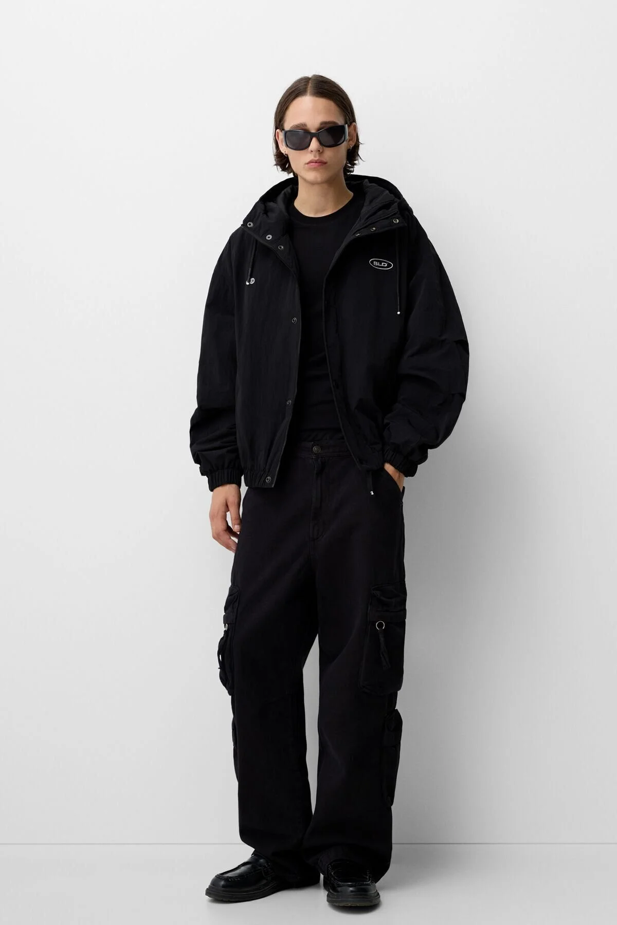 کت مشکی مردانه ژاکت فنی Kapitone Hocned برشکا Bershka