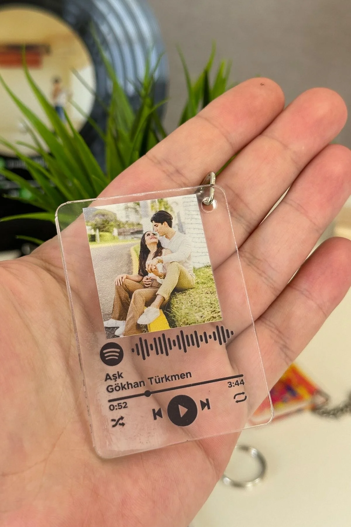 جلیقه کلید جاکلیدی عکس شخصی SPOTIFY هدیه برای عاشق دوست تولد BLUE HOME'S