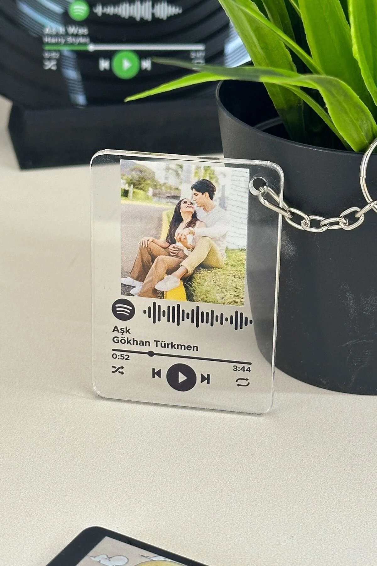 جلیقه کلید جاکلیدی عکس شخصی SPOTIFY هدیه برای عاشق دوست تولد BLUE HOME'S