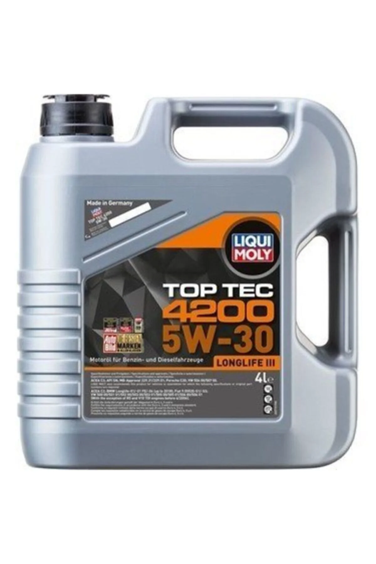 لوازم یدکی خودرو 5W 30 کامل مصنوعی TOPTEC 4200 4 LT تولید روغن موتور 2024 لیکو مولی اورجینال Liqui Moly