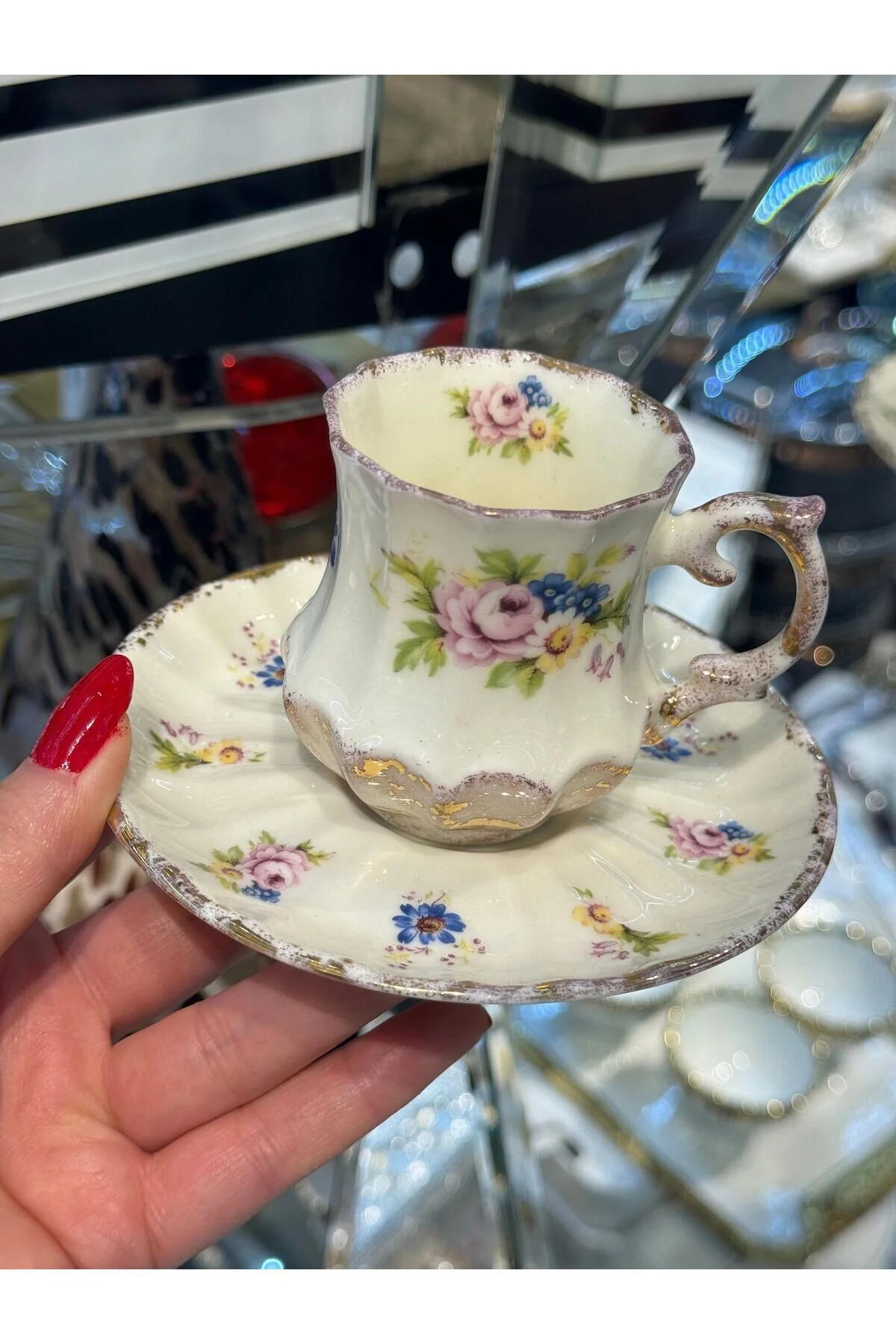 فنجان قهوه ESTERHOMEDECOR EL نقاشی 6 چینی PERONS Handmade