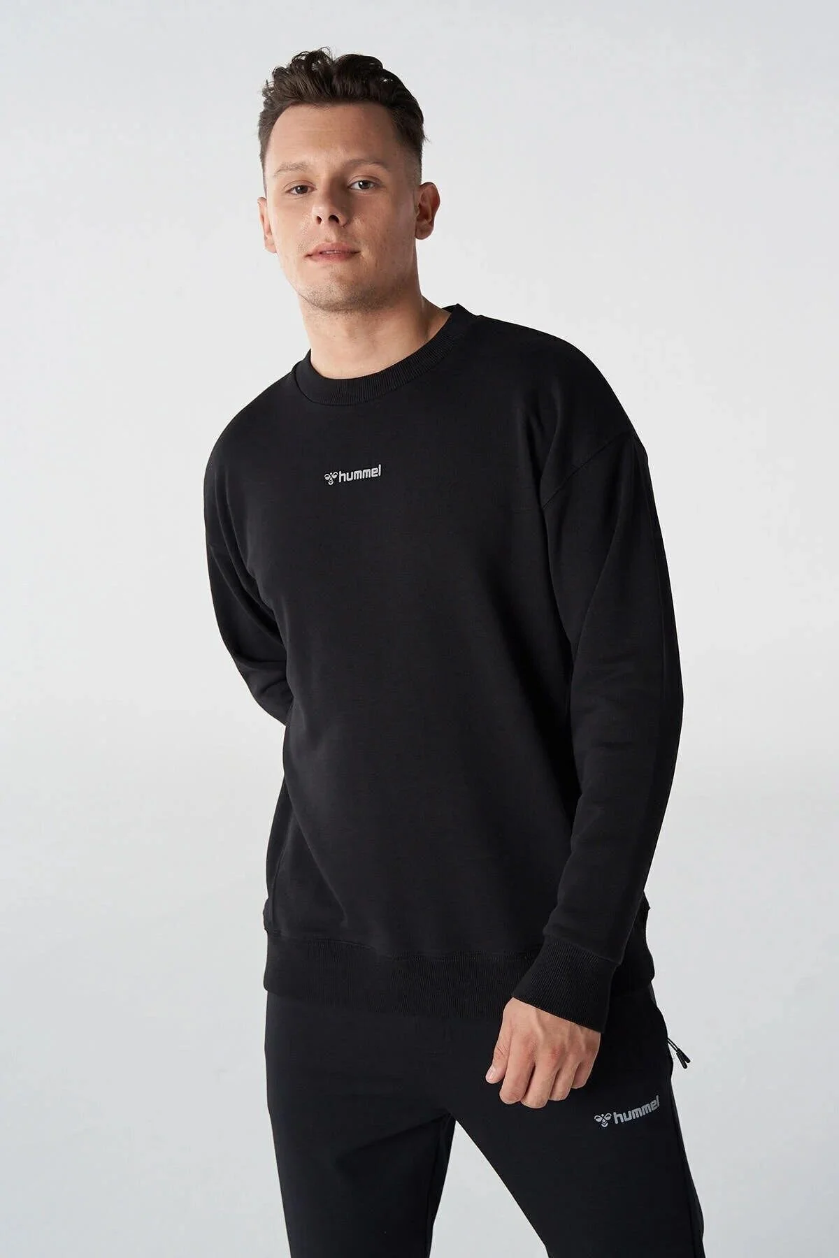 سویشرت ورزشی مشکی مردانه پیراهن Mese هومل اورجینال hummel