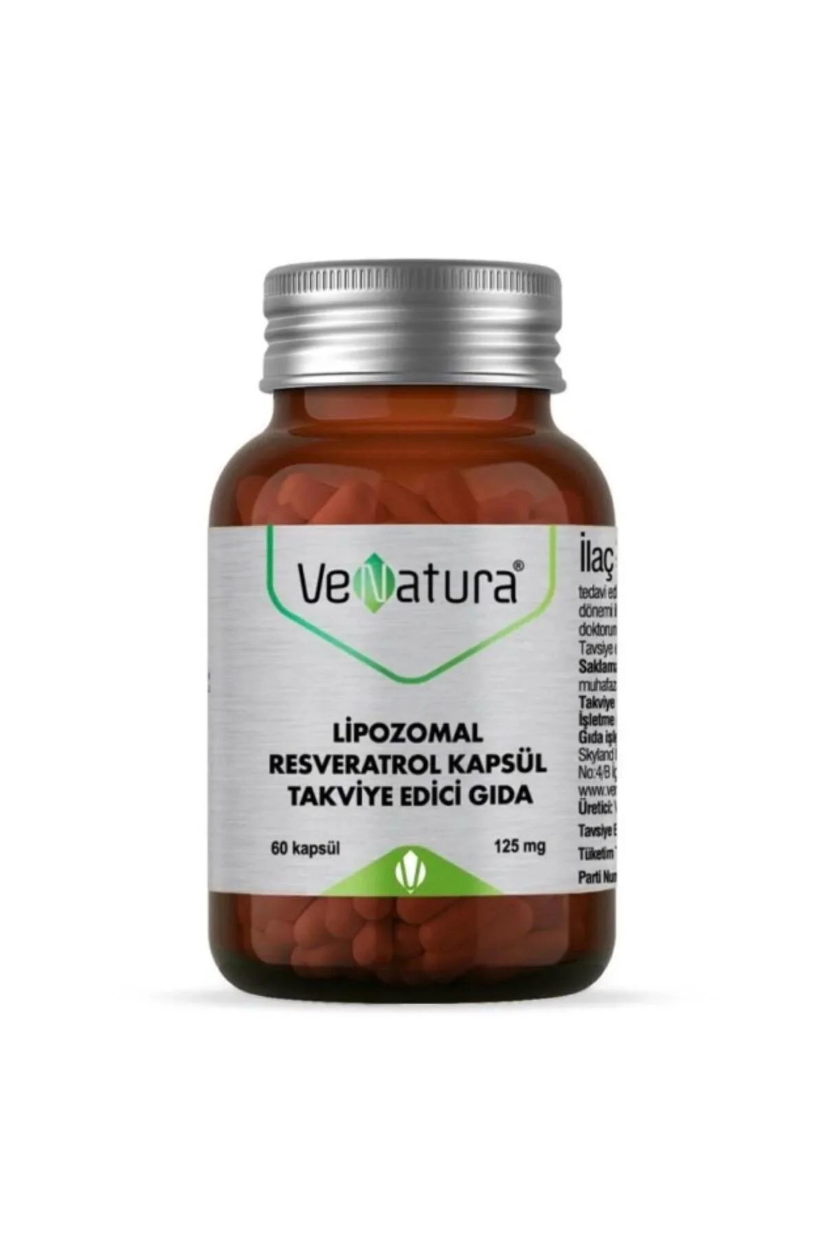 مکمل غذایی ویتامین Lipozomal Resveratrol با 60 کپسول واناتورا Venatura