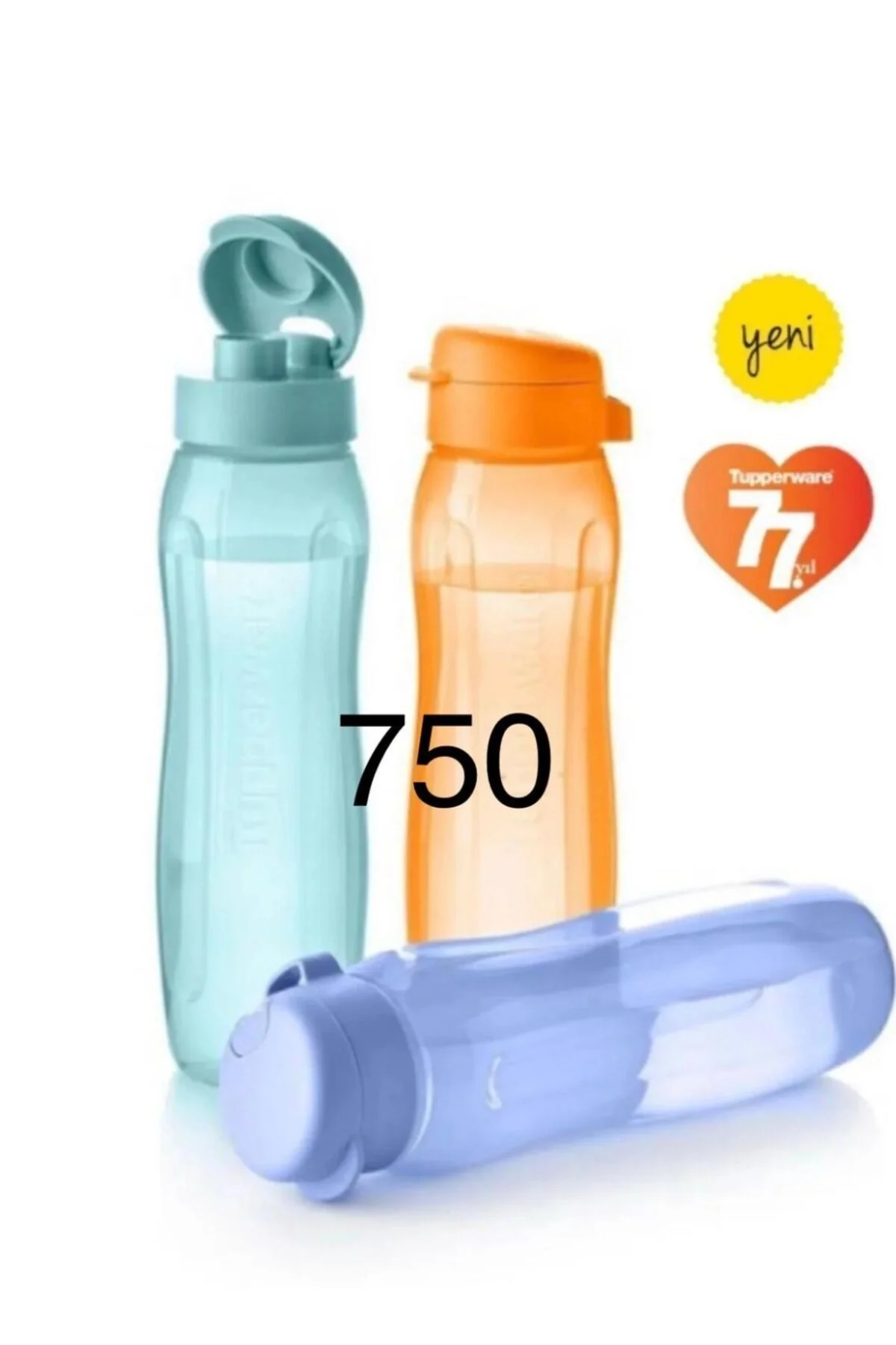قمقمه آب 750 میلی لیتر 3 قطعه. Tupperware