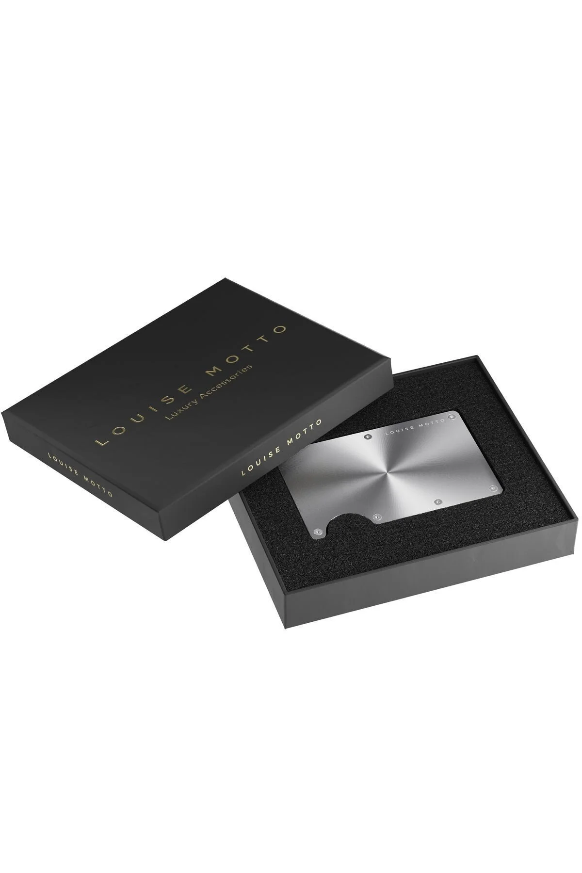 کیف پول فلزی CardX Shine Strap | محافظ RFID | ظرفیت ۲۰ کارت | هدیه‌ای لوکس و مدرن Louise Motto