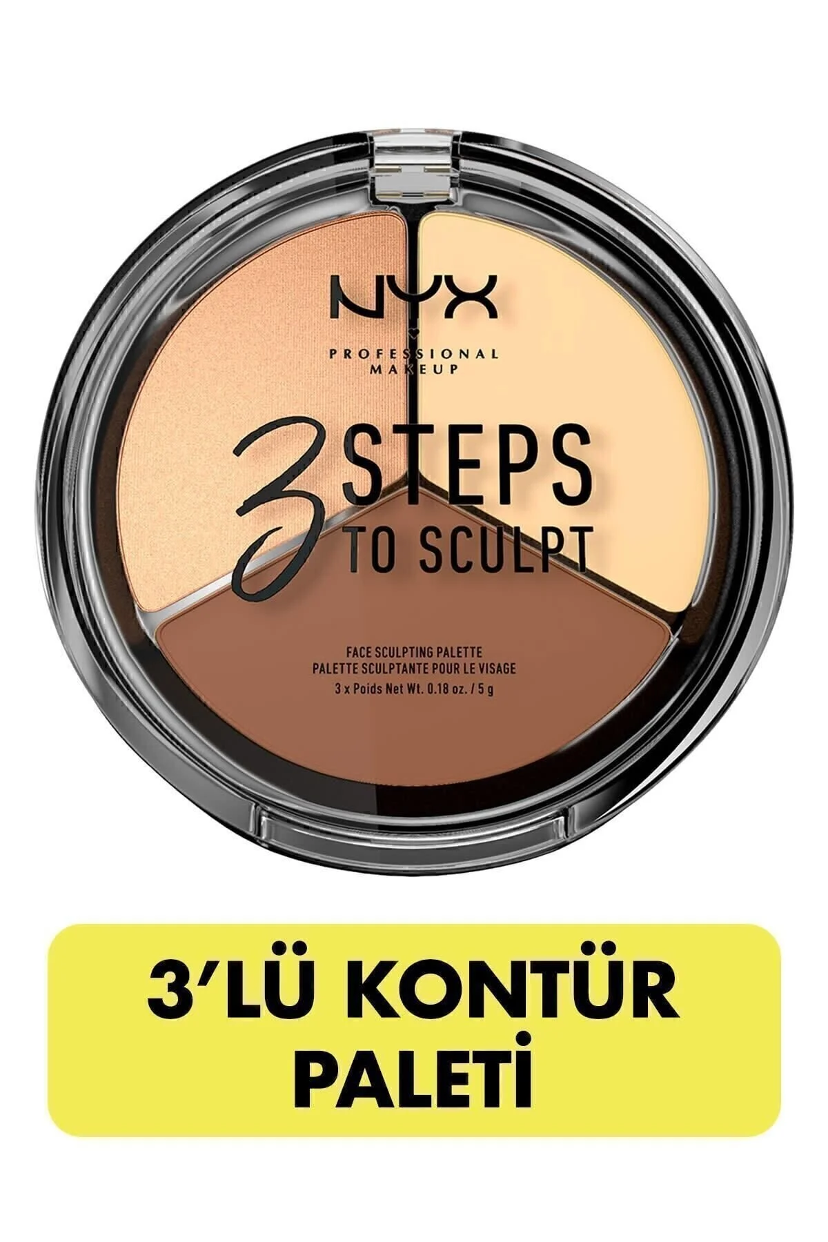 NYX Professional Makeup پالت ۳ گامه برای حفظ نور روش های مدلسازی چهره